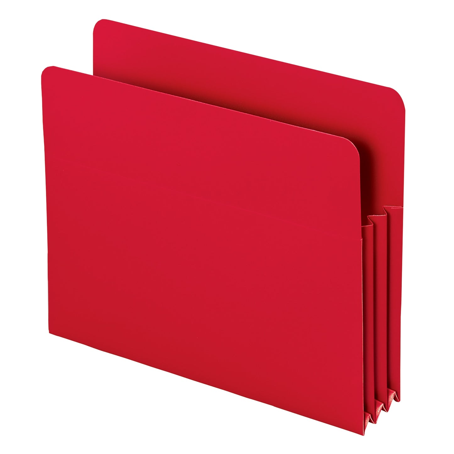 Poly File Pocket, 3-1/2-Inch Expansion, Straight-Cut Tab, Red Color, Letter Size, Set of 4, 086486735018