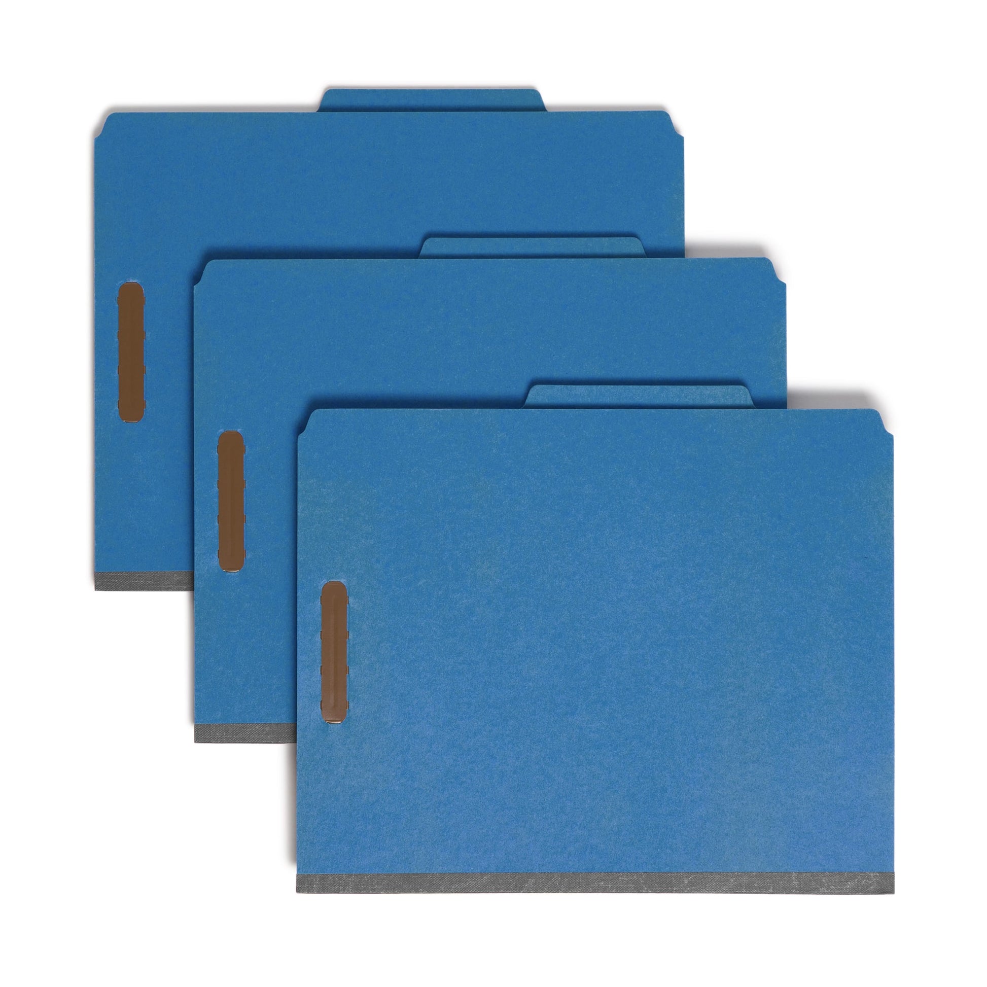Pressboard Classification File Folders, 2 Dividers, 2 inch Expansion, Dark Blue Color, Letter Size, Set of 10, 30086486140622
