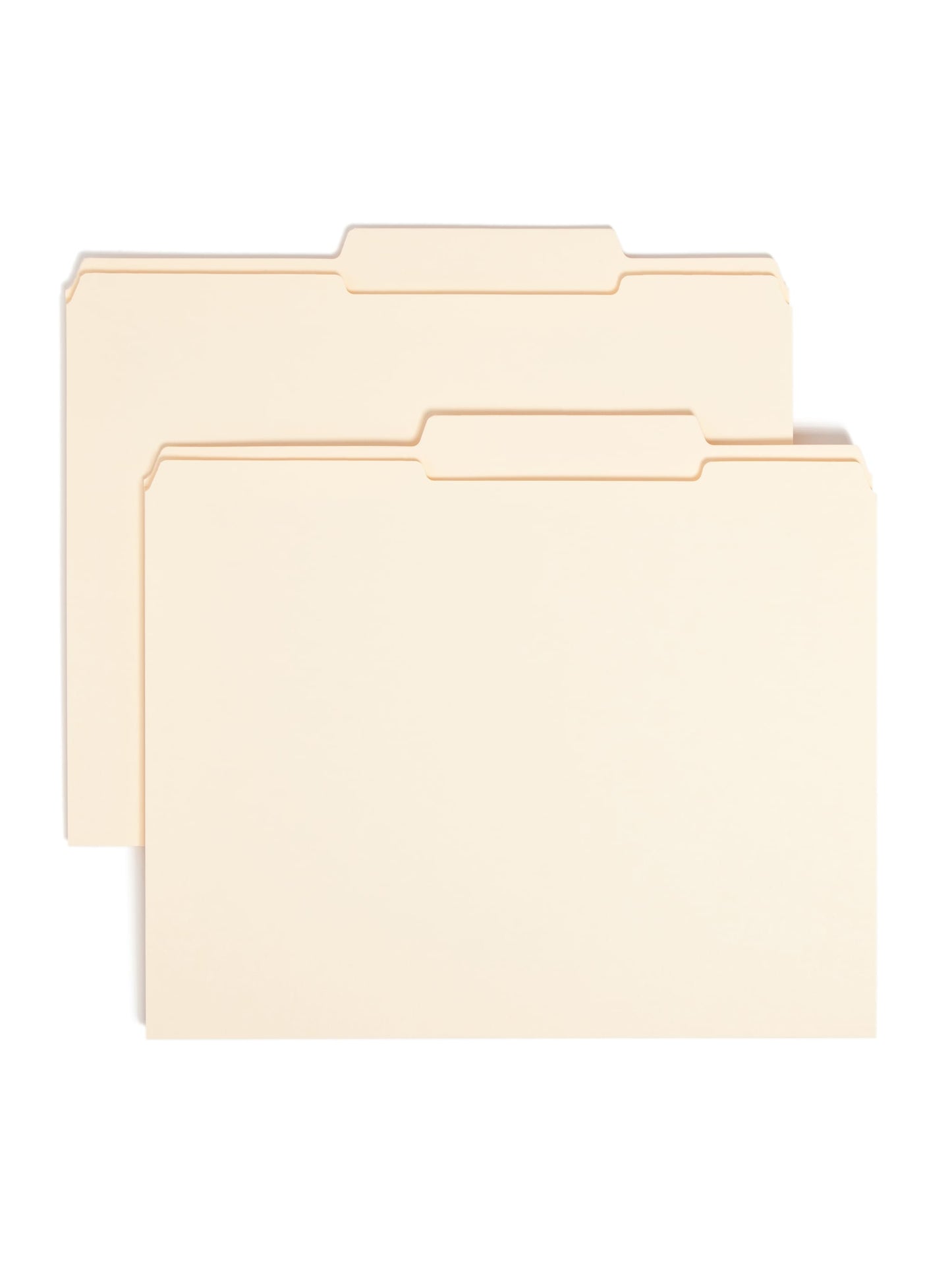 Reinforced Tab File Folders, 2/5-Cut Right of Center Tab, Manila Color, Letter Size, Set of 100, 086486103763