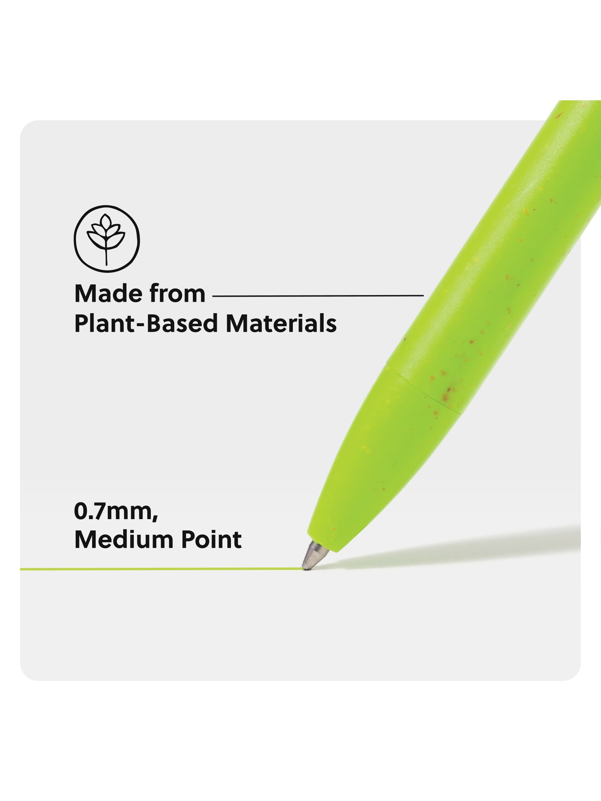 U-Eco Ballpoint Pens - Colored Ink, U-Eco, Assorted Colors, Assorted Colors, Set of 12, 843463149356