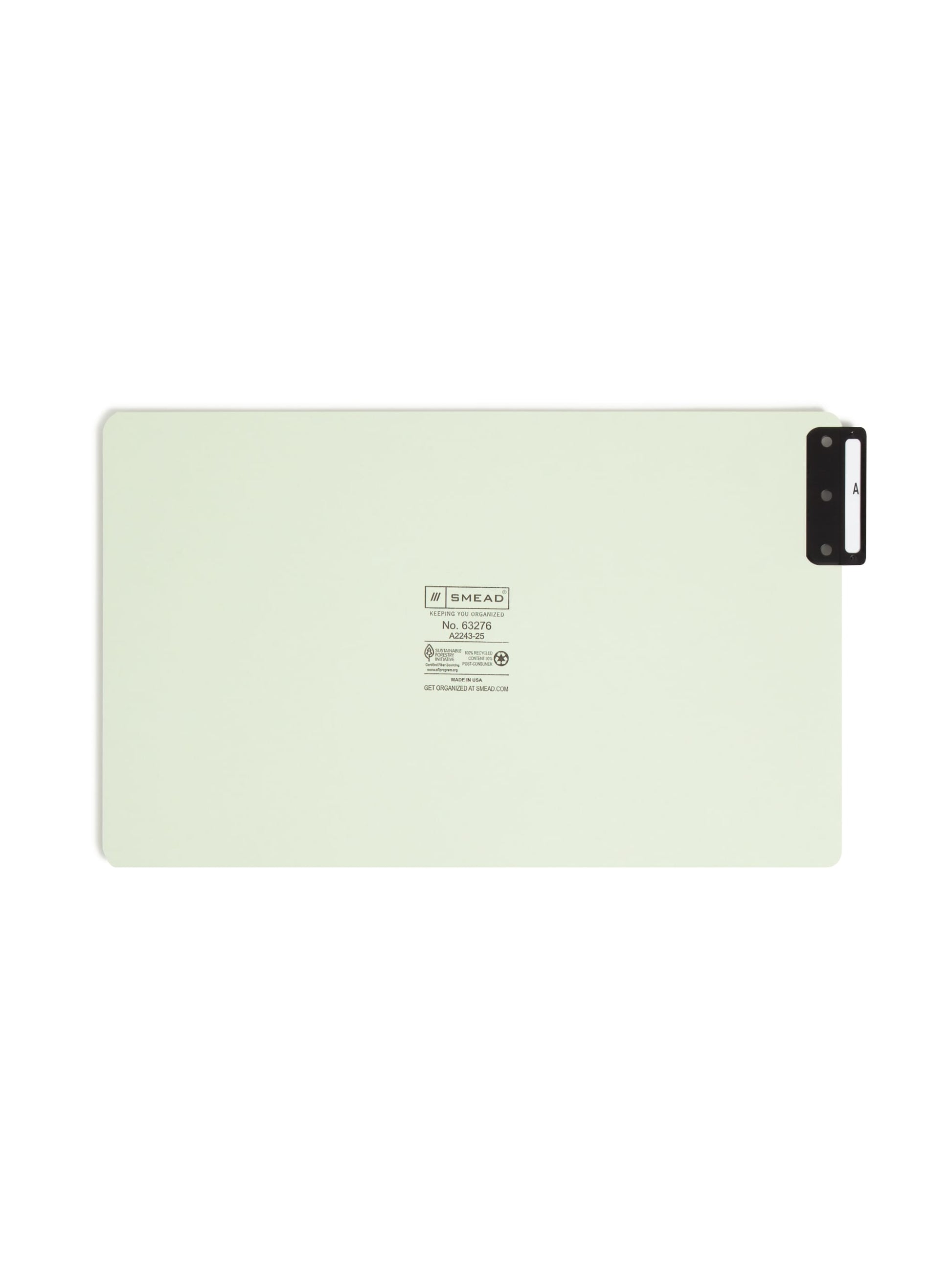 Pressboard Extra-Wide Filing Guides with Metal Tabs, Gray/Green Color, Extra Wide Legal Size, Set of 1, 086486632768