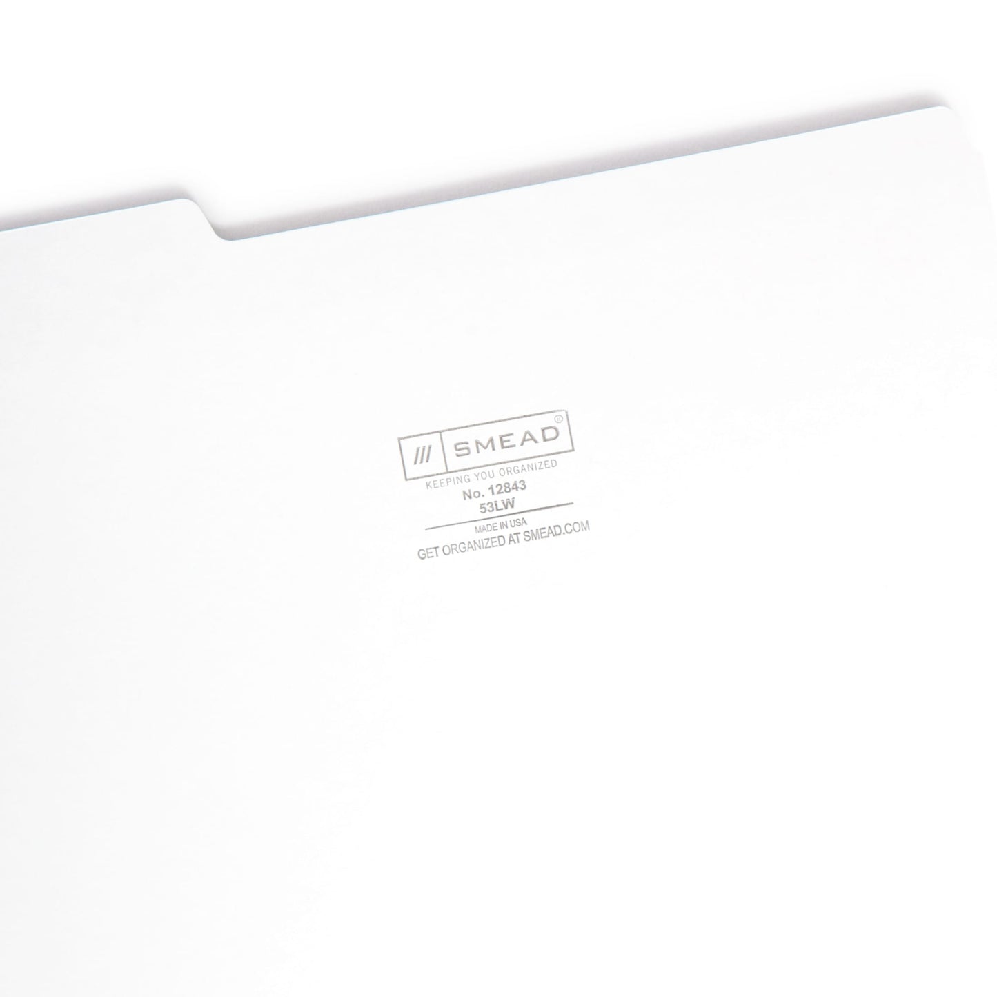 Standard File Folders, 1/3-Cut Tab, White Color, Letter Size, Set of 100, 086486128438