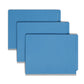 End Tab Classification File Folders, Straight-Cut Tab, 2 inch Expansion, 2 Dividers, Blue Color, Letter Size, Set of 10, 30086486268364