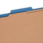 Pressboard Classification File Folders, 2 Dividers, 2 inch Expansion, Dark Blue Color, Letter Size, Set of 10, 30086486140622