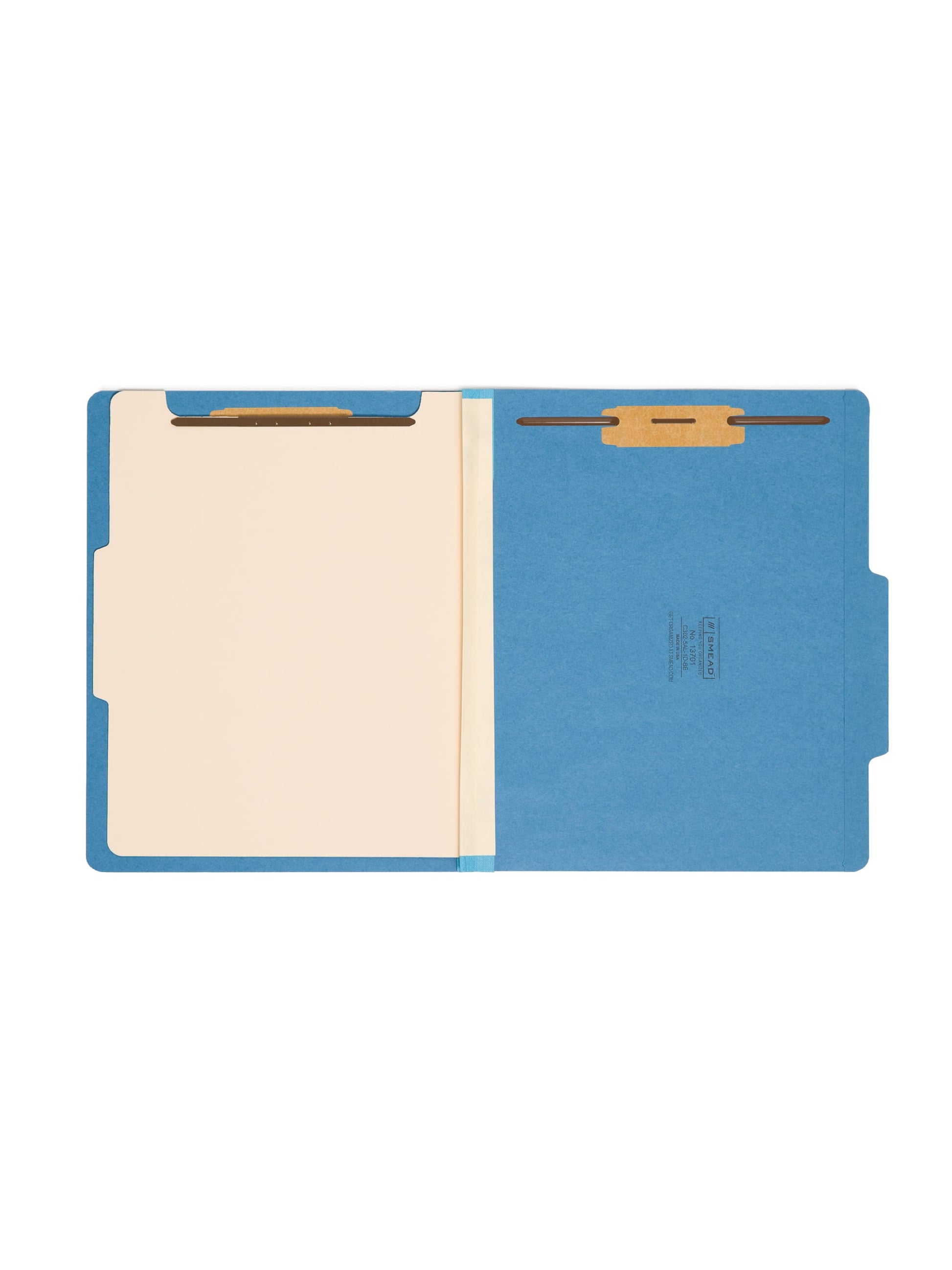 Classification File Folders, 1 Divider, 2 inch Expansion, Blue Color, Letter Size, Set of 0, 30086486137011