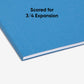 Standard Hanging File Folders with 1/5-Cut Tabs, Blue Color, Letter Size, Set of 25, 086486640602