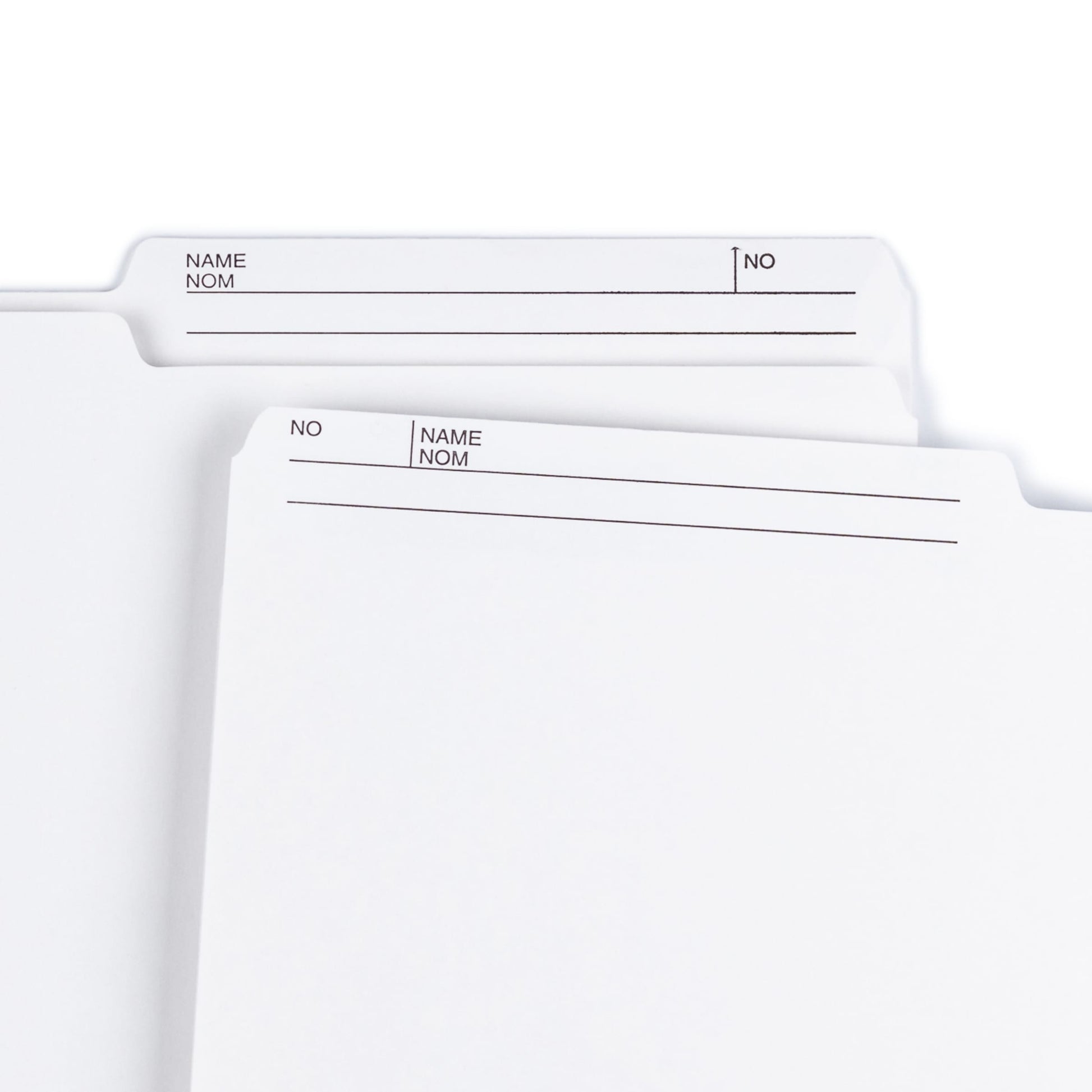 Reversible Printed Tab File Folders, 1/2-Cut Tab, Ivory Color, Legal Size, Set of 100, 086486153485