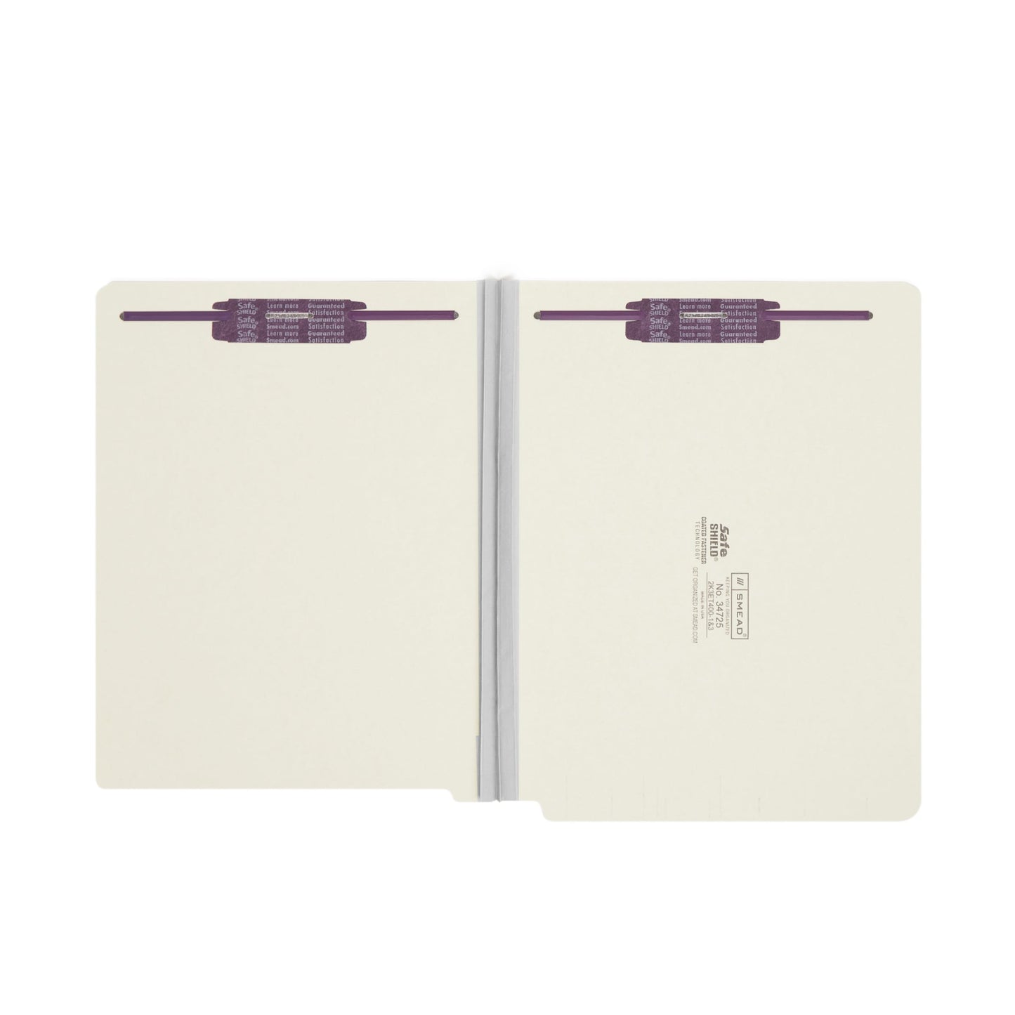 SafeSHIELD®  Pressboard End Tab Fastener File Folders, Straight-Cut Tab, 3 inch Expansion, Gray/Green Color, Letter Size, Set of 25, 086486347259