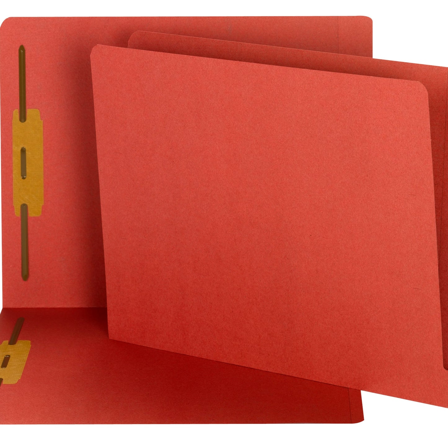 100% Recycled Shelf-Master® Reinforced End Tab Fastener File Folders, Straight-Cut Tab, Red Color, Letter Size, Set of 50, 086486341714