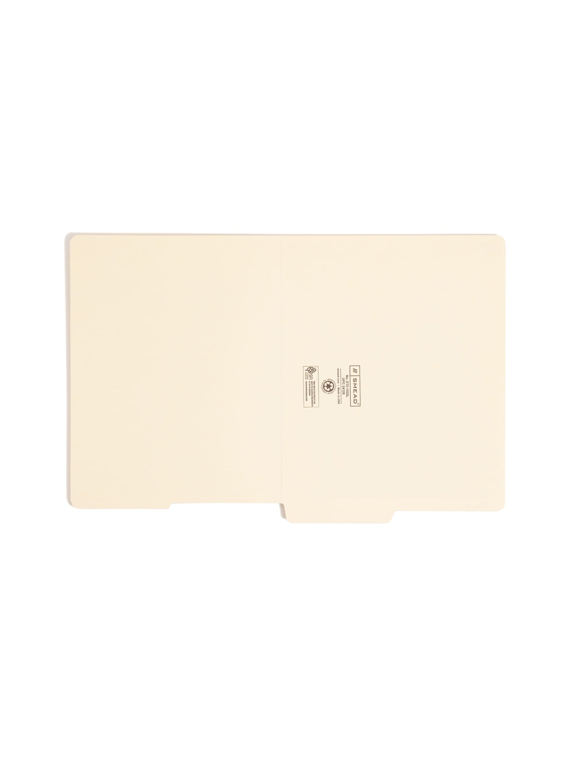Shelf-Master® Reinforced Tab End Tab File Folders, 1/2-Cut Tab, Bottom Position, Manila Color, Letter Size, Set of 100, 086486241281