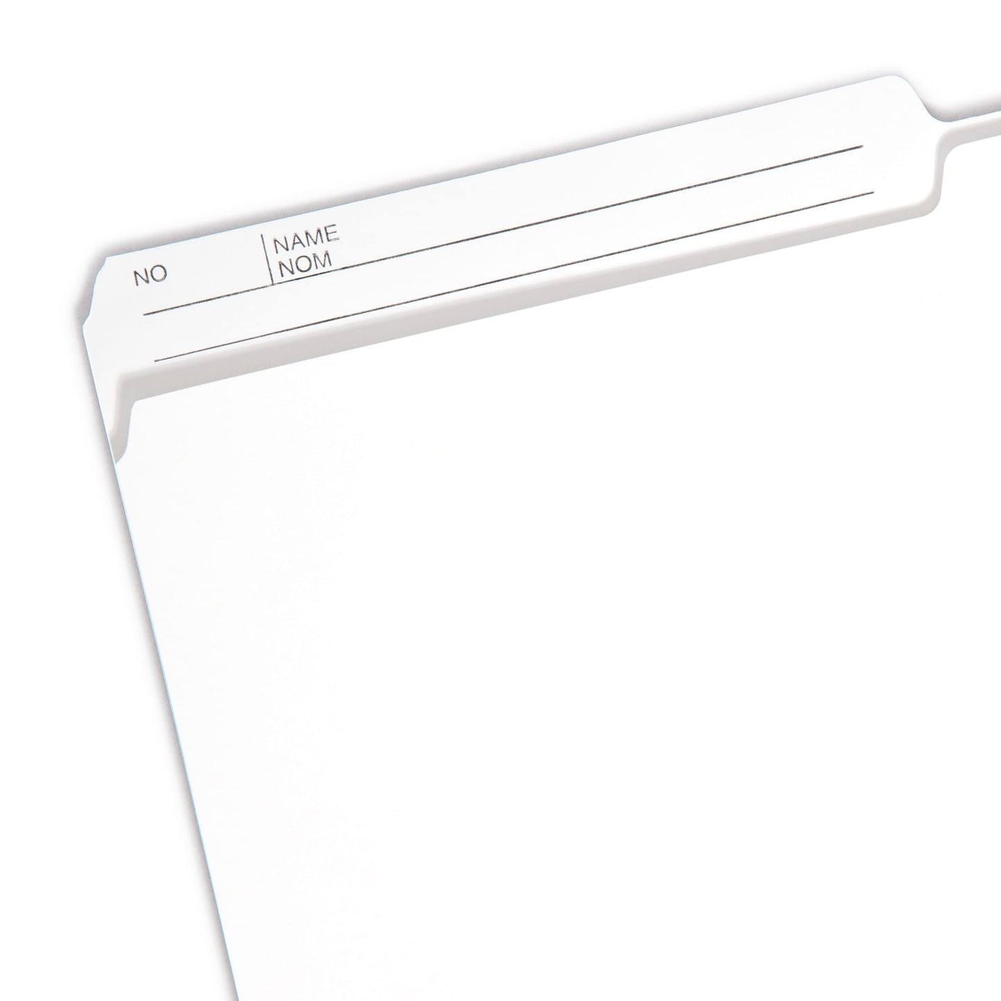 Reversible Printed Tab File Folders, 1/2-Cut Tab, Ivory Color, Legal Size, Set of 100, 086486153485