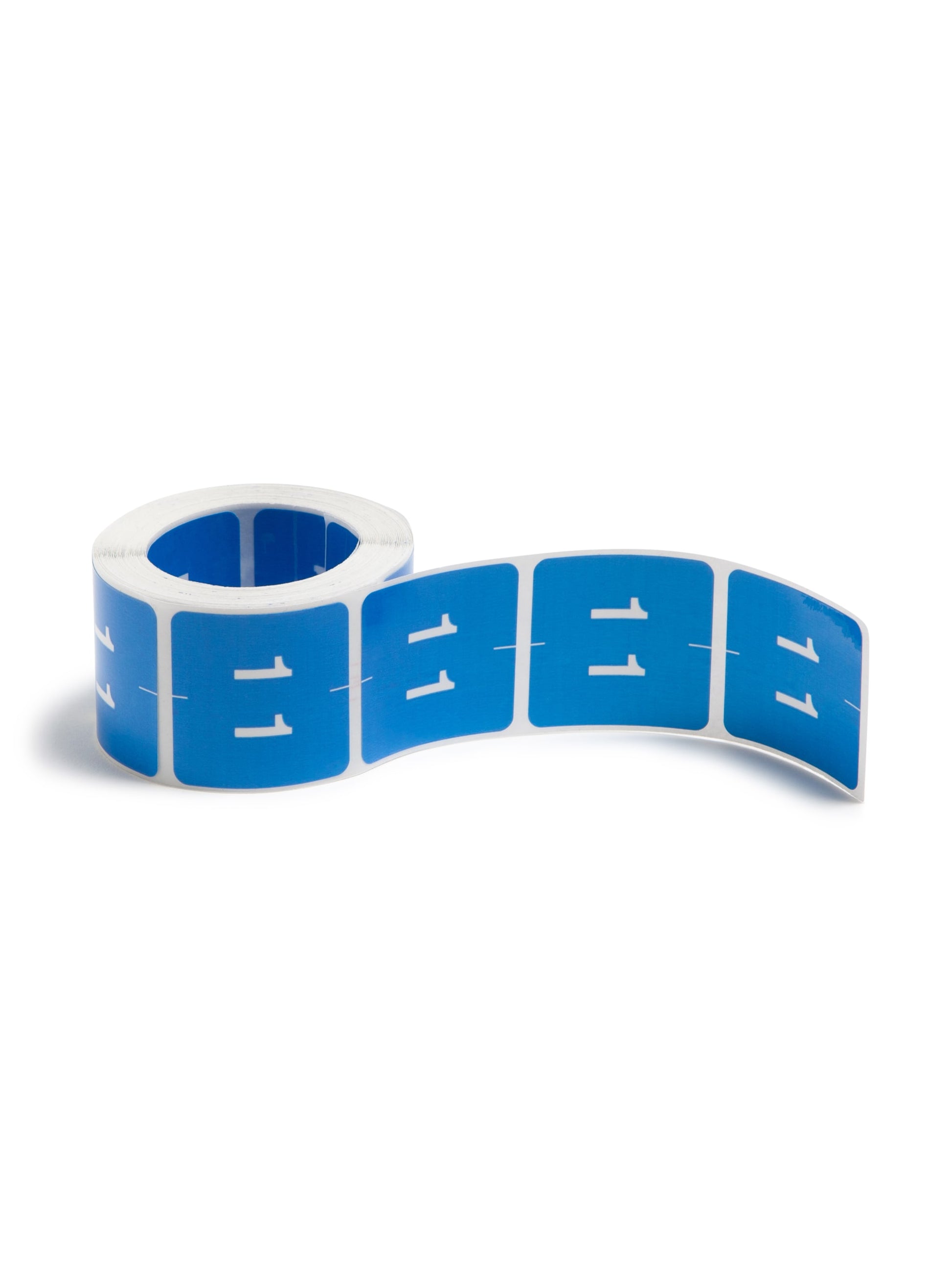 DCC Color-Coded Numeric Labels - Rolls, Light Blue Color, 1-1/2" X 1-1/2" Size, Set of 1, 086486674218