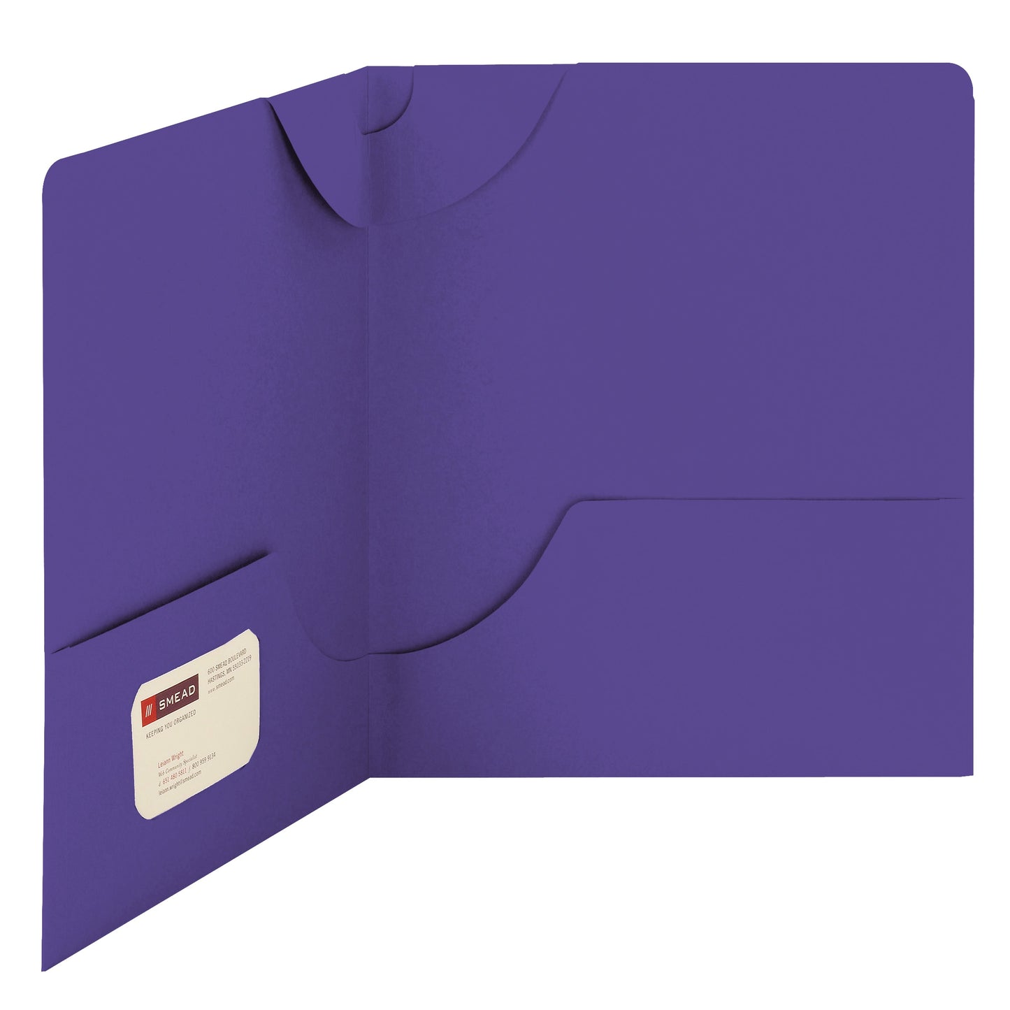 Lockit® Two-Pocket Folders, Purple Color, Letter Size, Set of 25, 30086486879430