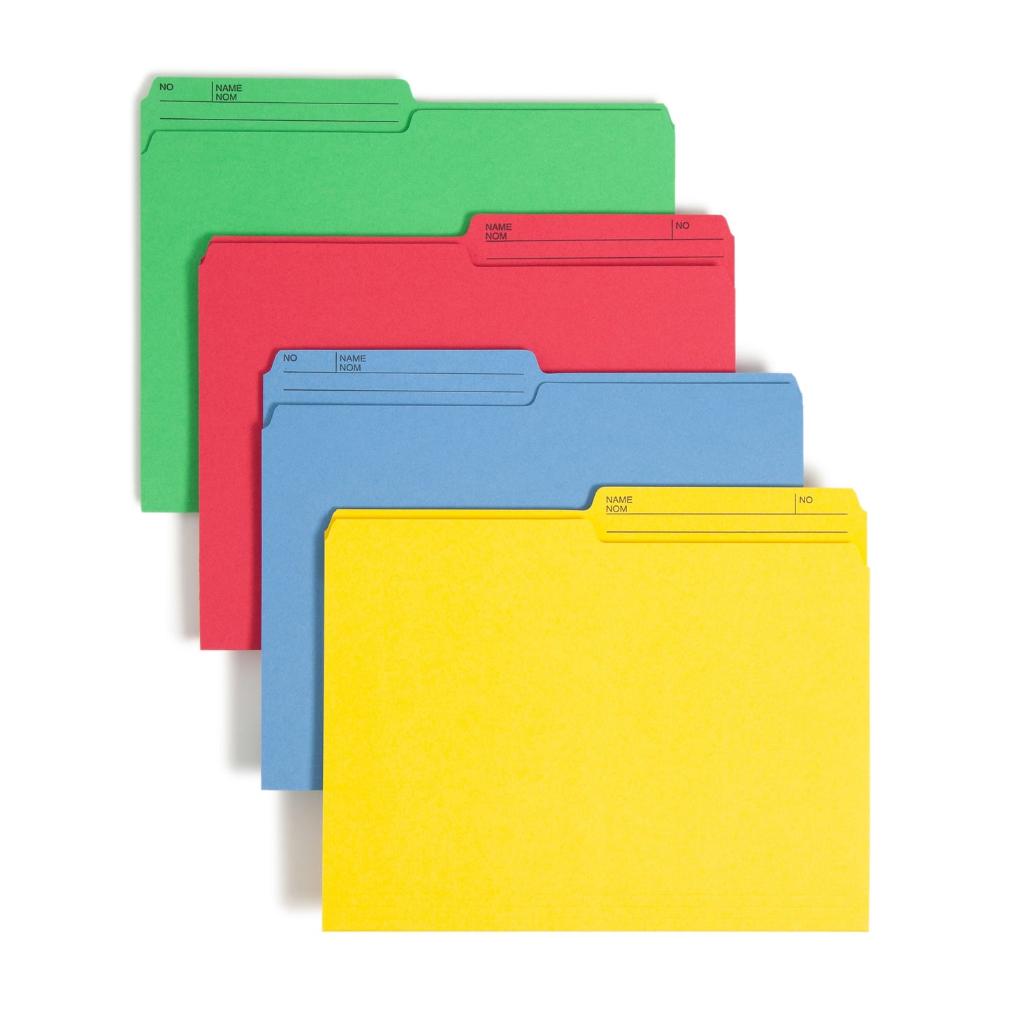 WaterShed®/CutLess® Reversible Printed Tab File Folders, Assorted Colors Color, Letter Size, Set of 100, 086486119580