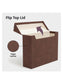 Flip Top Box, Saddle Color, 13" X 9.4" X 3.7" Size, Set of 1, 086486702348