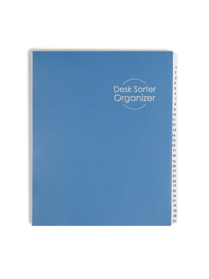 Desk File/Sorters, Dark Blue Color, Letter Size, Set of 1, 086486892940