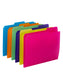 Poly File Folders, 1/3-Cut Tab, Assorted Colors Color, Letter Size, Set of 12, 086486105064