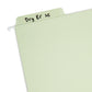 Erasable FasTab® Hanging File Folders, Moss Green Color, Letter Size, Set of 20, 086486640329
