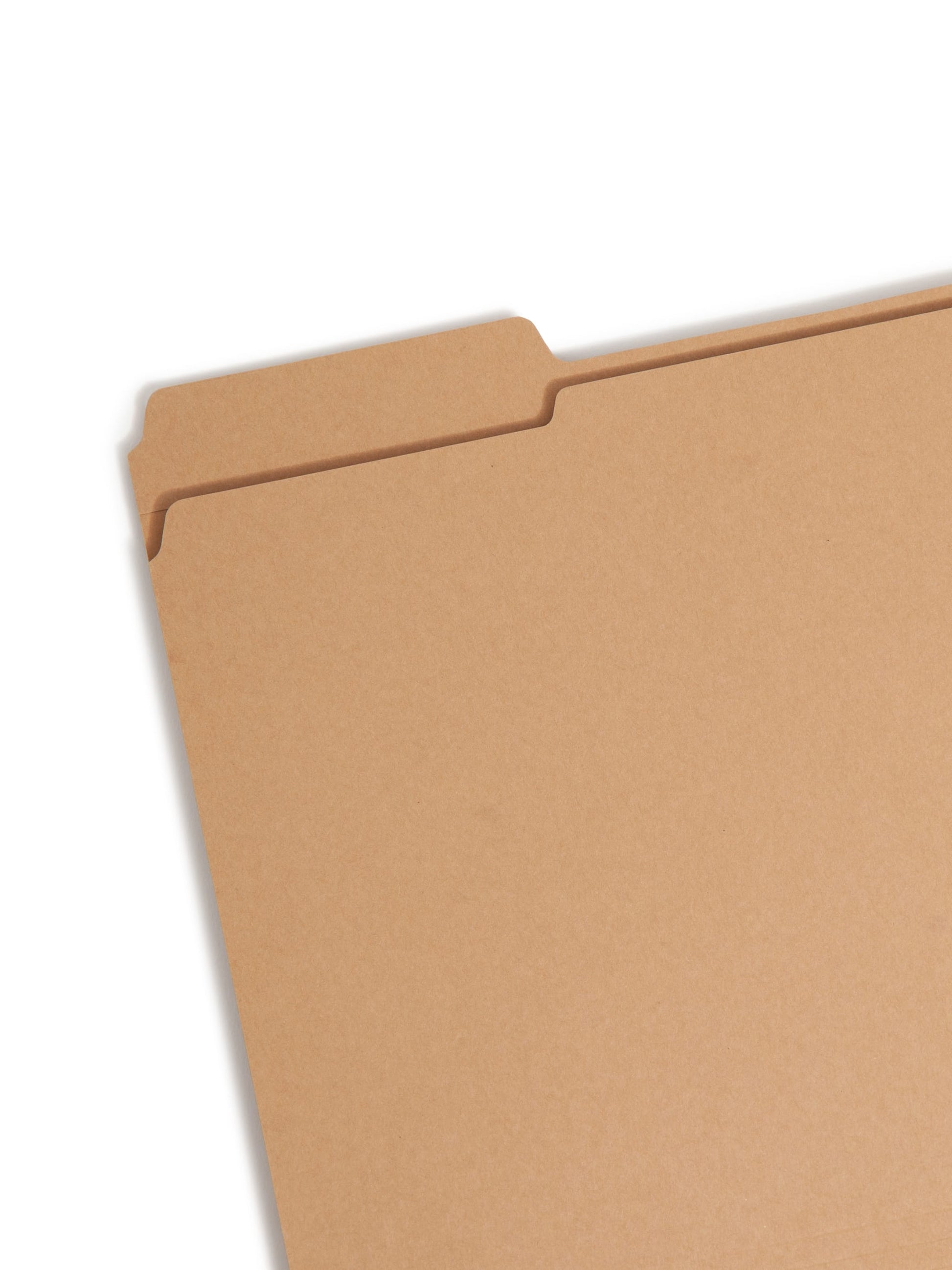 Reinforced Tab Fastener File Folders, 1/3-Cut Tab, 1 Fastener, Kraft Color, Letter Size, Set of 50, 086486148344