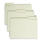 Pressboard File Folder, 1 inch Expansion, 1/3-Cut Tab, Gray/Green Color, Letter Size, Set of 25, 086486132305
