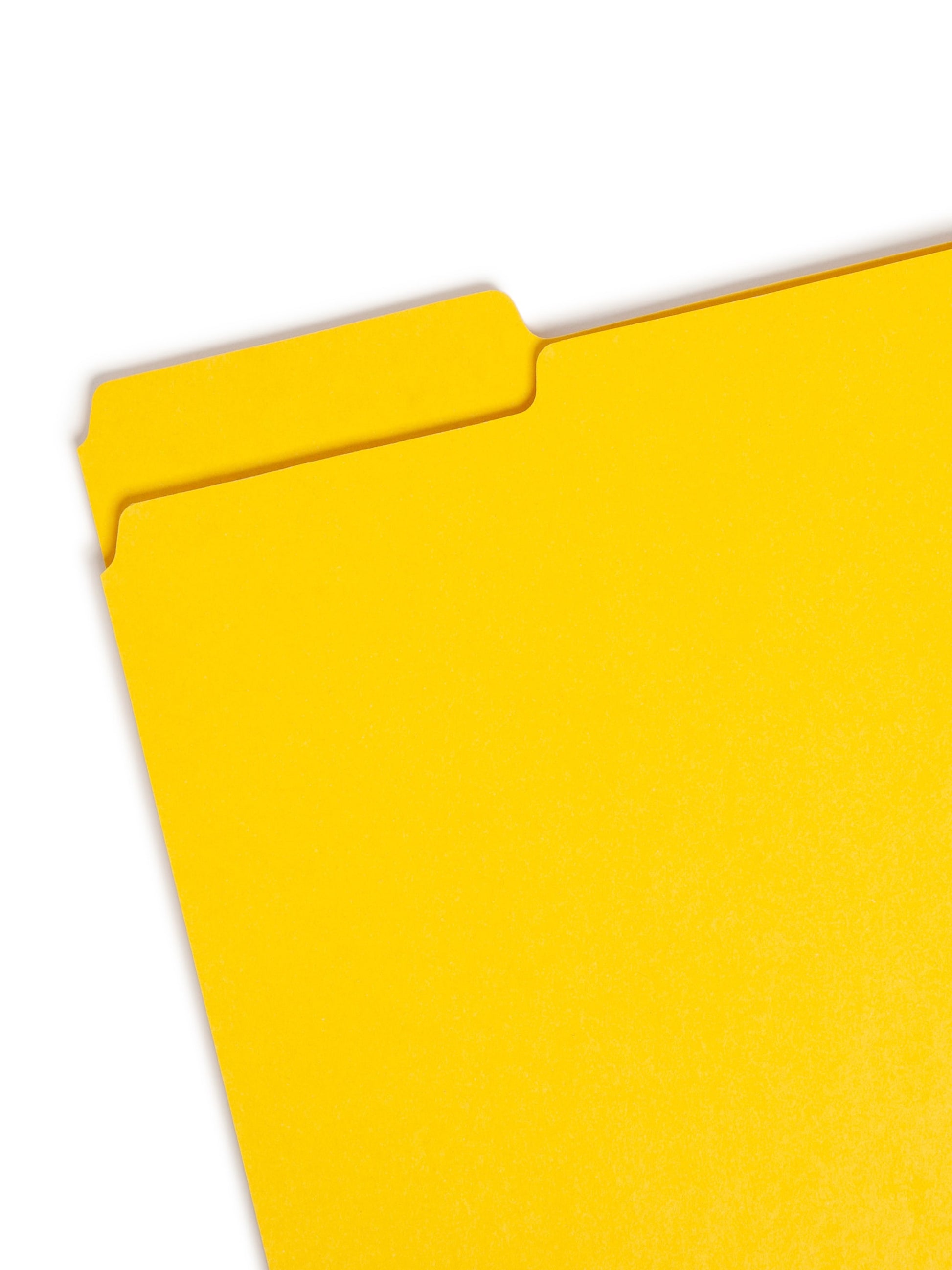 SafeSHIELD® Pressboard Fastener File Folders, 2 inch Expansion, 1/3-Cut Tab, Yellow Color, Letter Size, Set of 25, 086486149396
