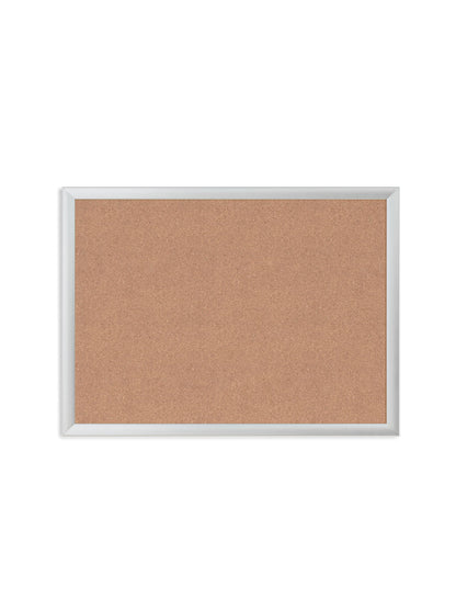 Metal Frame Cork Board, Silver, Brown, 23" x 17", 2' or Smaller, Brown, 23" X 17" Size, Set of 1, 812296020200