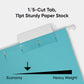 Standard Hanging File Folders with 1/5-Cut Tabs, Aqua Color, Letter Size, Set of 25, 086486640589