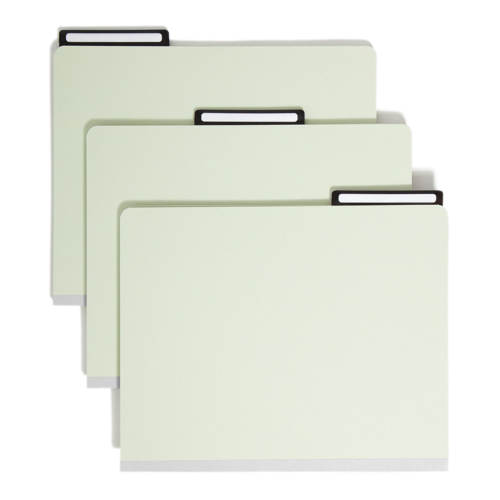 Pressboard File Folder, 1/3-Cut Tab Flat Metal, 1 inch Expansion, Gray/Green Color, Letter Size, Set of 25, 086486134309