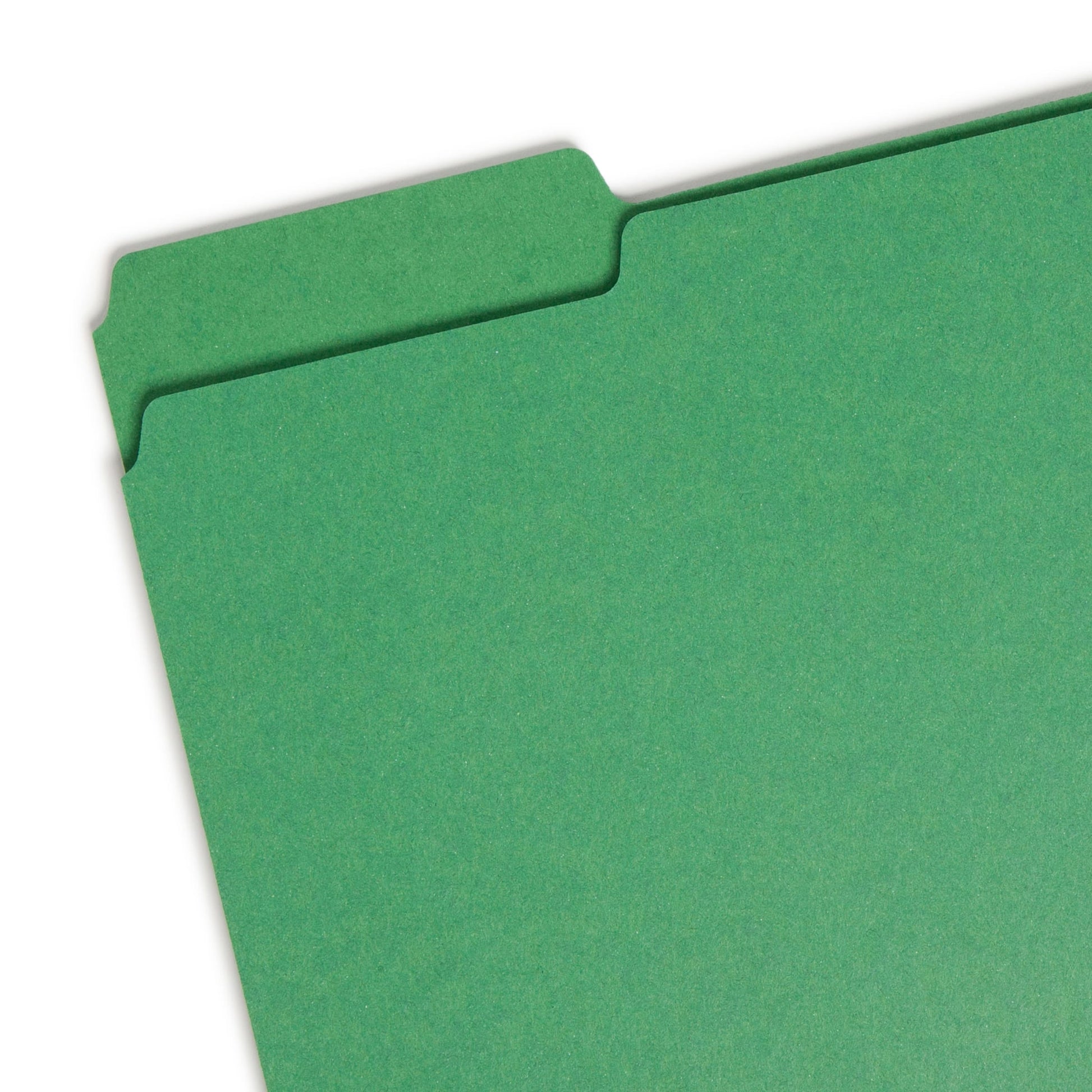Pressboard File Folder, 1 inch Expansion, 1/3-Cut Tab, Green Color, Letter Size, Set of 25, 086486215466