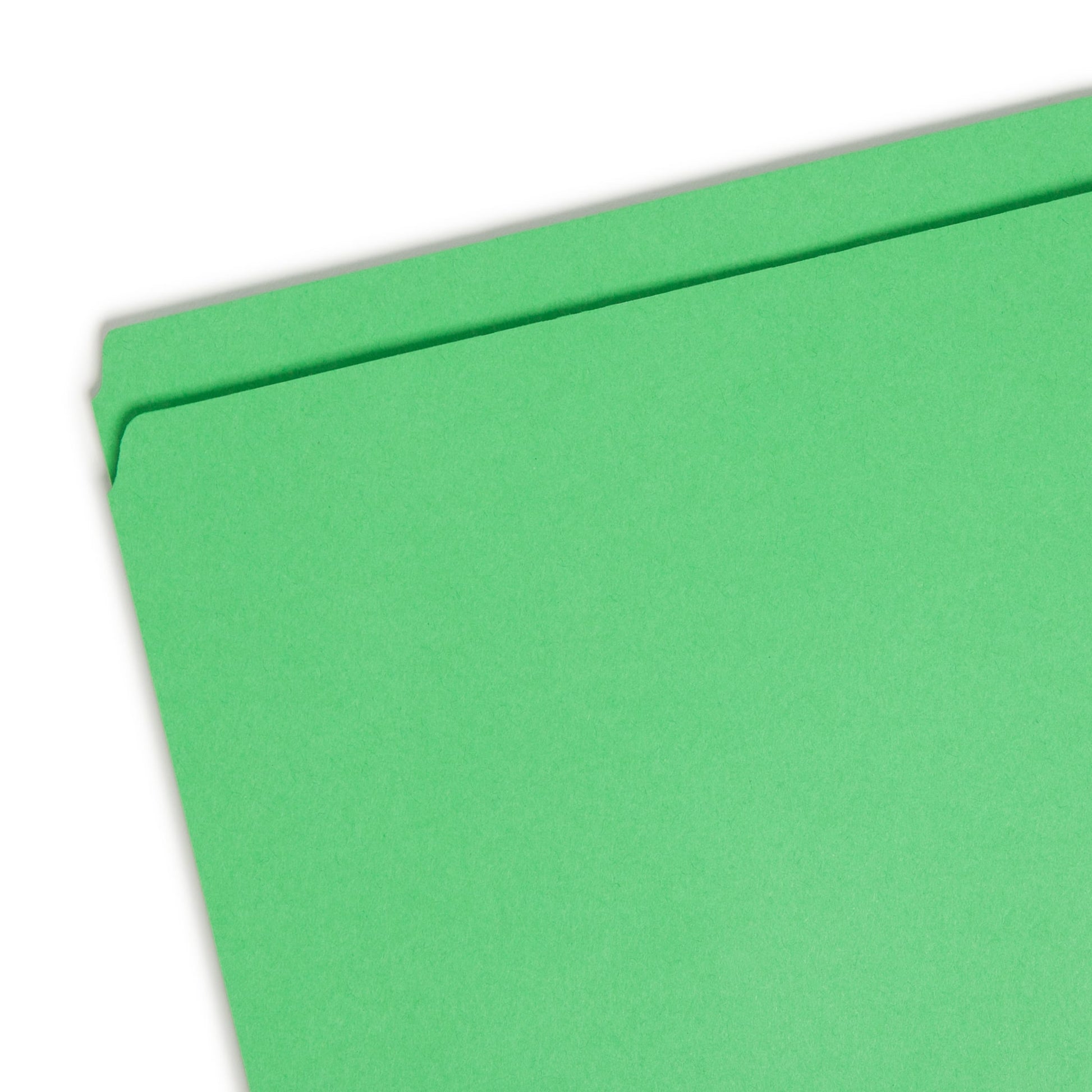 Reinforced Tab File Folders, Straight-Cut Tab, Green Color, Letter Size, Set of 100, 086486121101