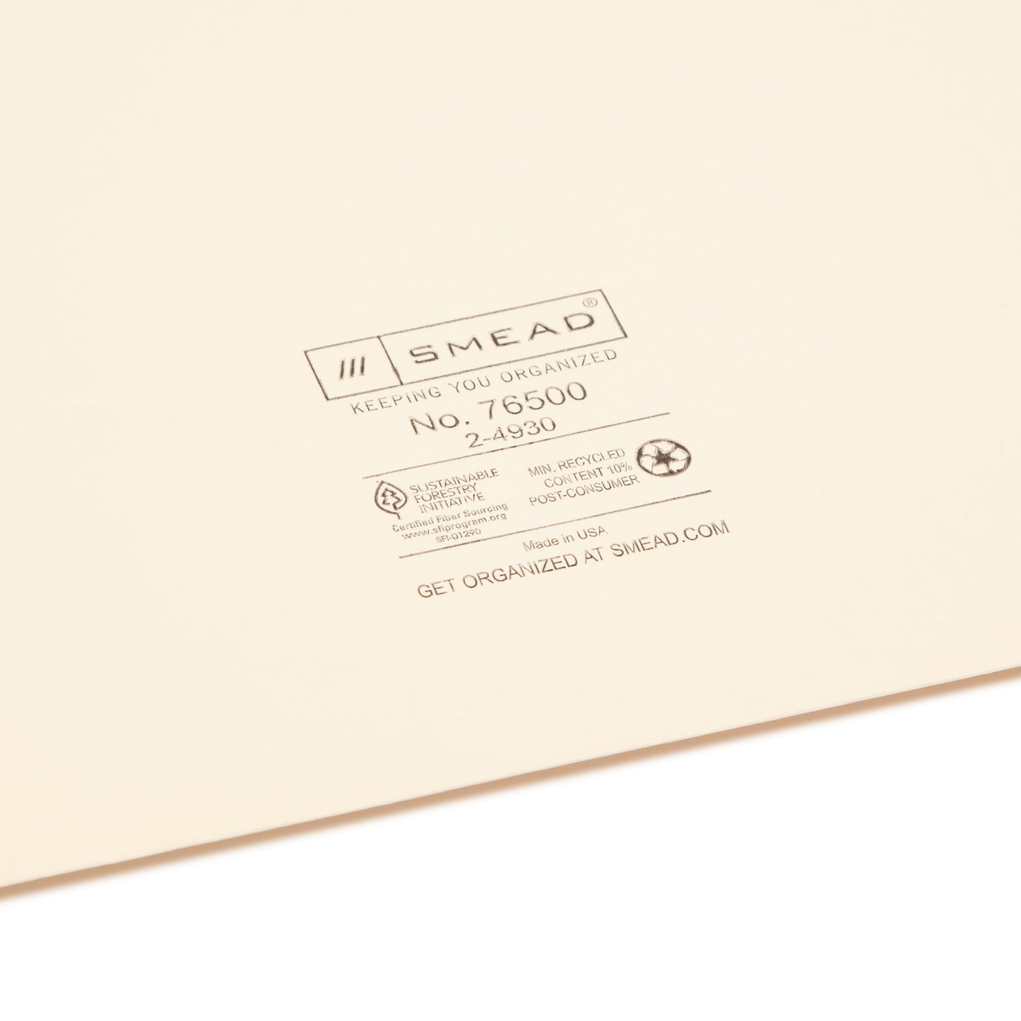 File Jackets, Flat-No Expansion, Straight-Cut Reinforced Tab, Manila Color, Legal Size, Set of 100, 30086486765009