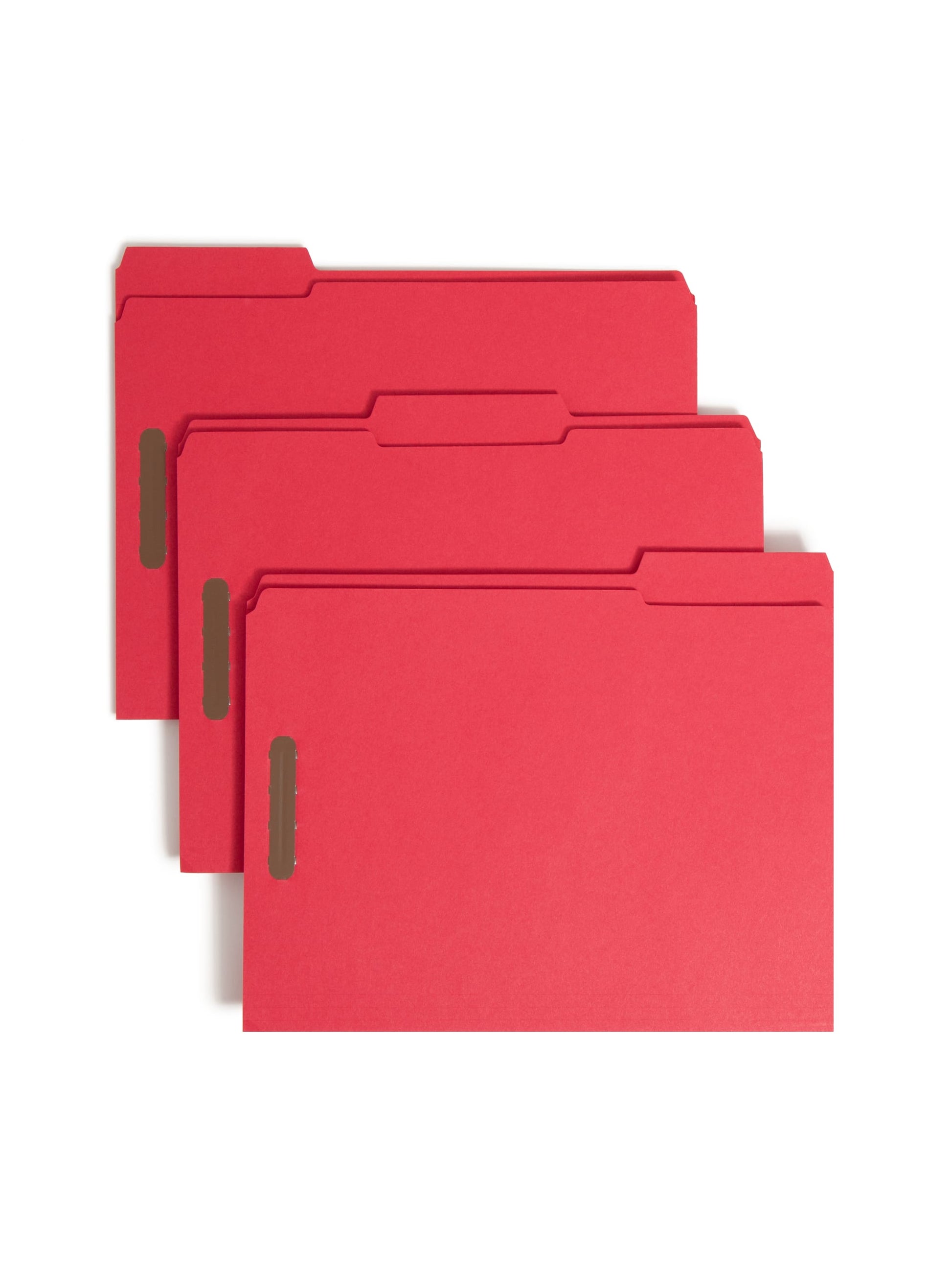 WaterShed®/CutLess® Reinforced Tab Fastener File Folders, Red Color, Letter Size, 086486127424