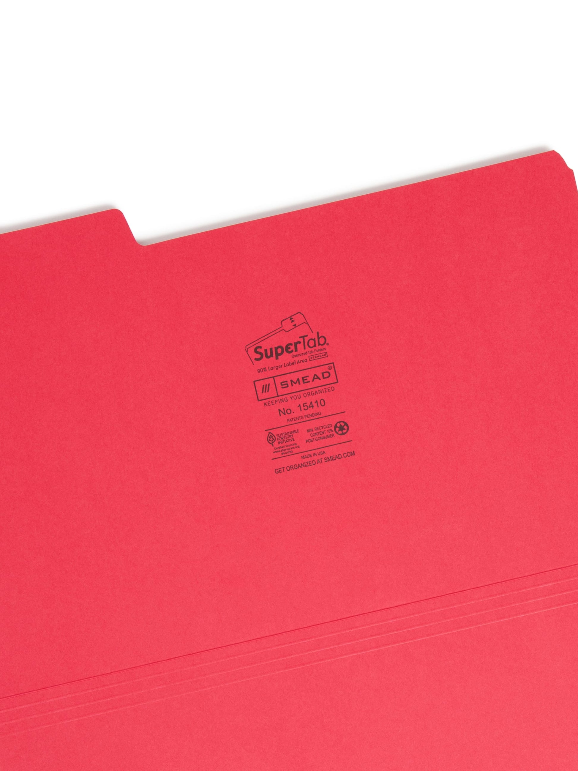 SuperTab® Heavyweight File Folders, Assorted Colors Color, Legal Size, Set of 50, 086486154109