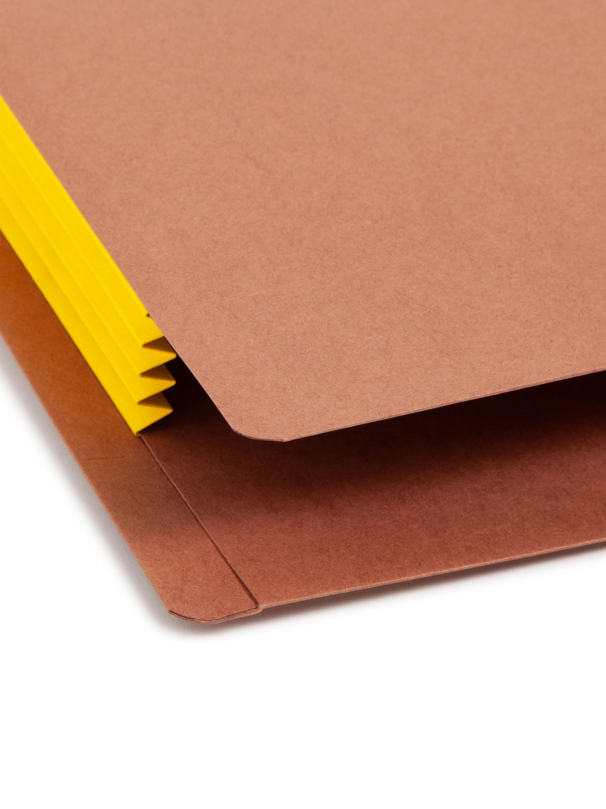 Reinforced End Tab File Pockets, Straight-Cut Tab, 3-1/2 inch Expansion, Yellow Color, Extra Wide Letter Size, Set of 10, 30086486736887
