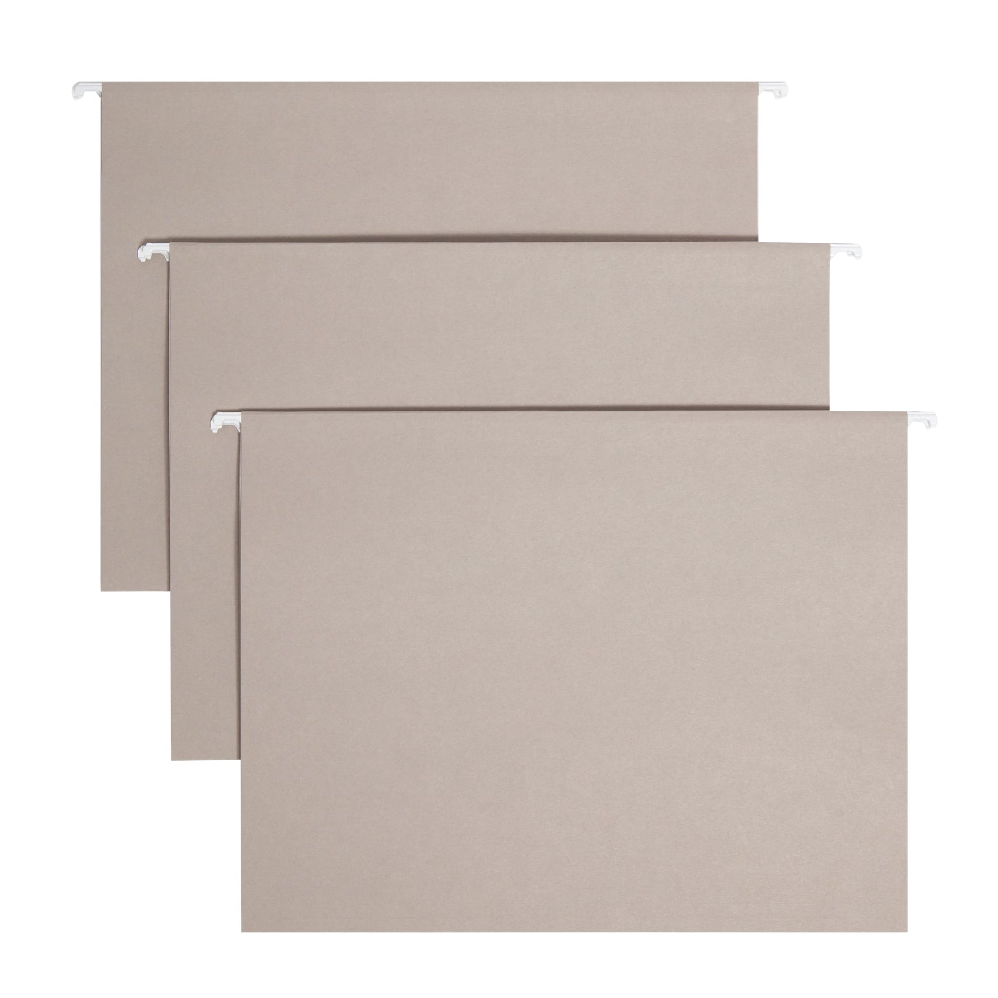 Standard Hanging File Folders with 1/5-Cut Tabs, Gray Color, Letter Size, Set of 25, 086486640633