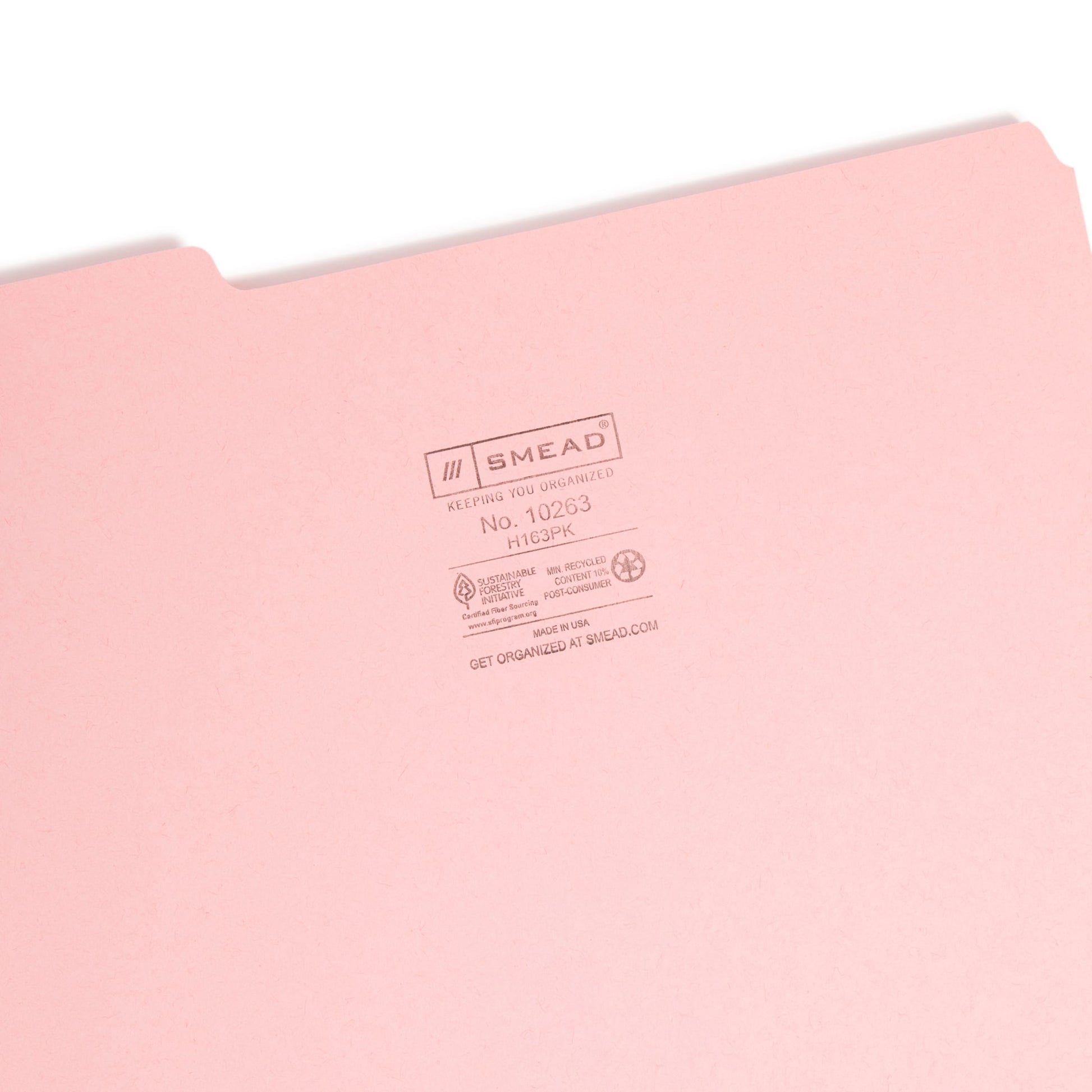 Interior File Folders, Pink Color, Letter Size, Set of 100, 086486102636
