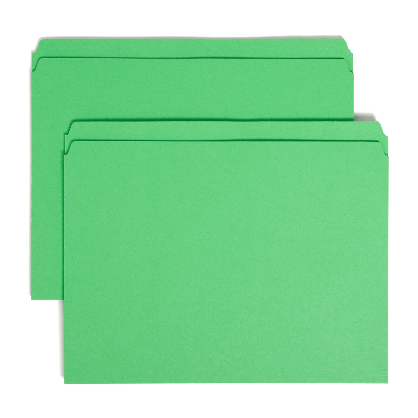 Standard File Folders, Straight-Cut Tab, Green Color, Letter Size, Set of 100, 086486109390