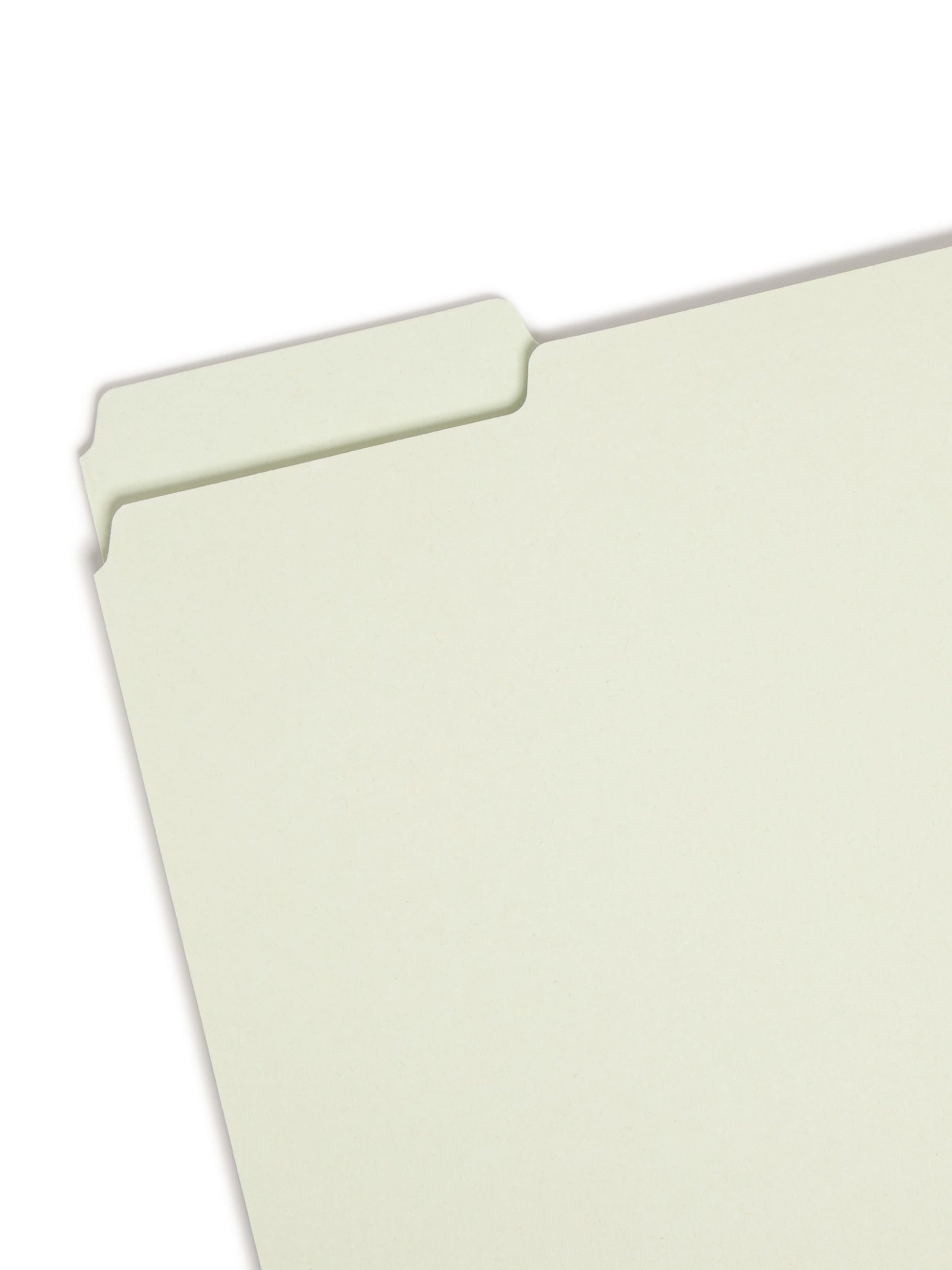 Pressboard File Folders, 2 inch Expansion, Gray/Green Color, Letter Size, Set of 25, 086486132343