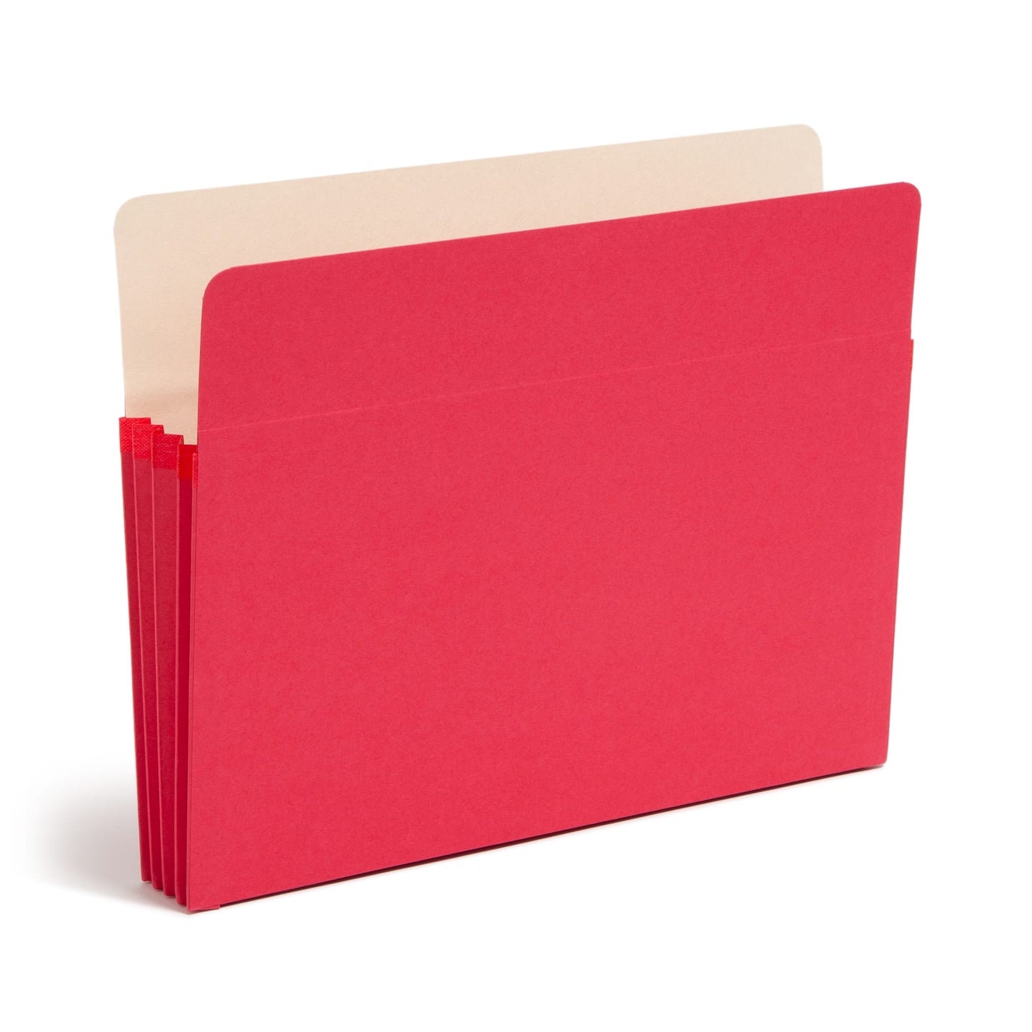File Pockets, 3-1/2 inch Expansion, Straight-Cut Tab, Red Color, Letter Size, Set of 25, 30086486732315