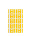 AlphaZ® ACCS Color Coded Alphabetic Labels - Sheets, Yellow Color, 1" X 1-5/8" Size, Set of 100, 086486671934