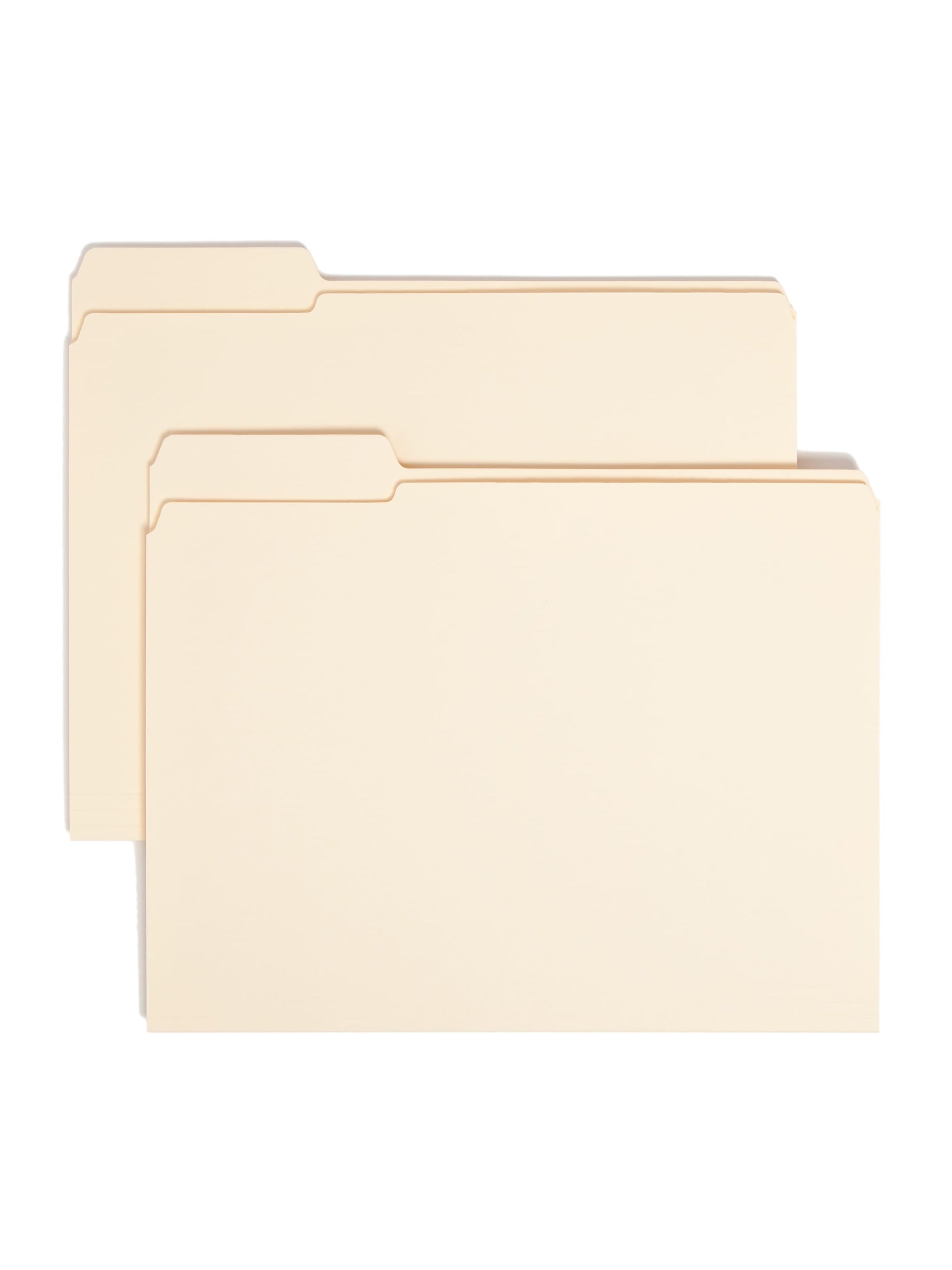 Reinforced Tab File Folders, 1/3-Cut Left Tab, Manila Color, Letter Size, Set of 100, 086486103350