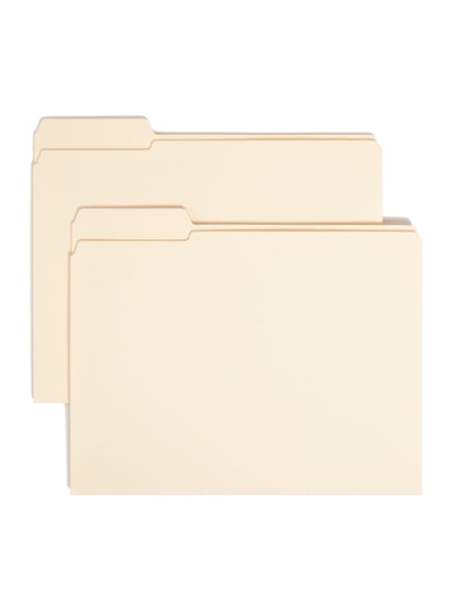 Reinforced Tab File Folders, 1/3-Cut Left Tab, Manila Color, Letter Size, Set of 100, 086486103350