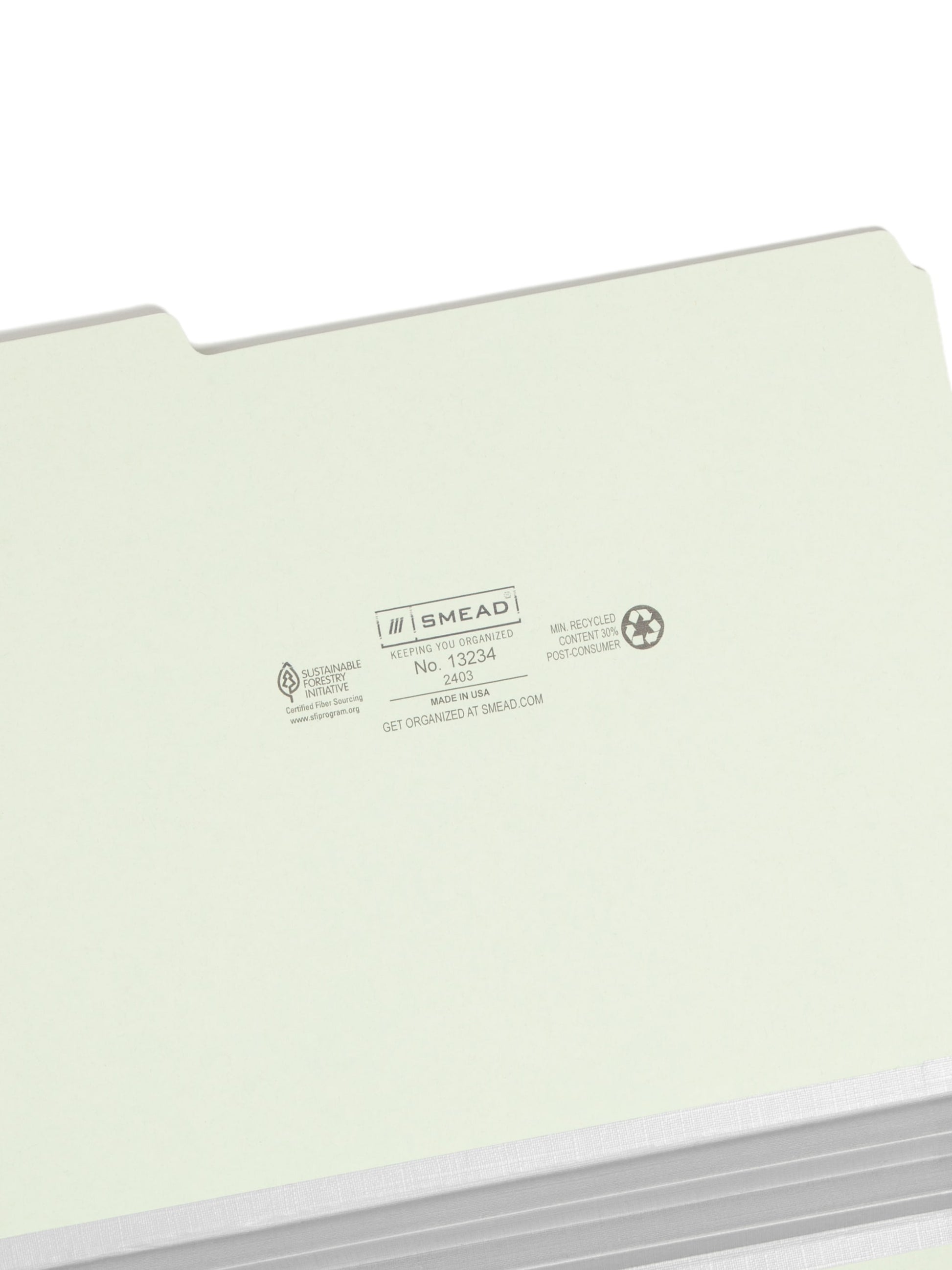 Pressboard File Folders, 2 inch Expansion, Gray/Green Color, Letter Size, Set of 25, 086486132343