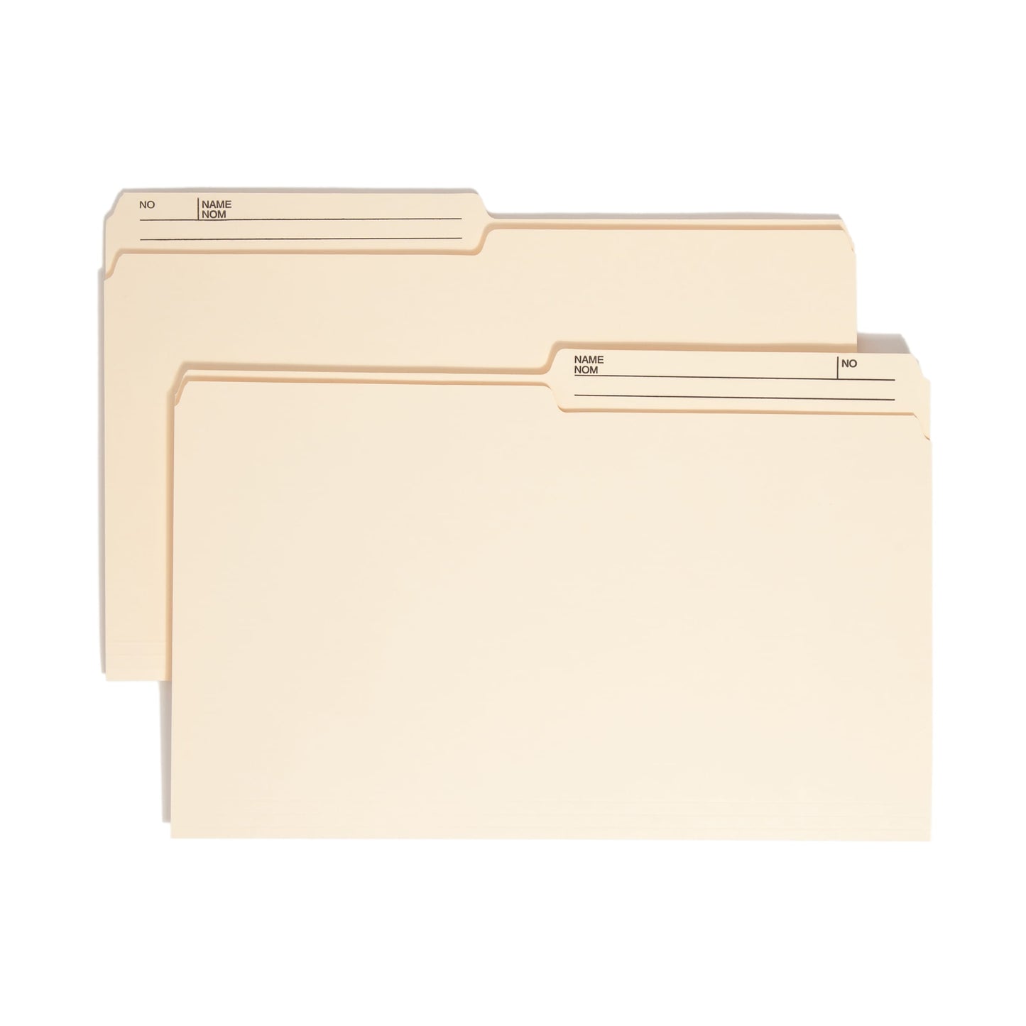 Heavyweight Reversible Printed Tab File Folders, 1/2-Cut Tab, Manila Color, Legal Size, Set of 100, 086486154451
