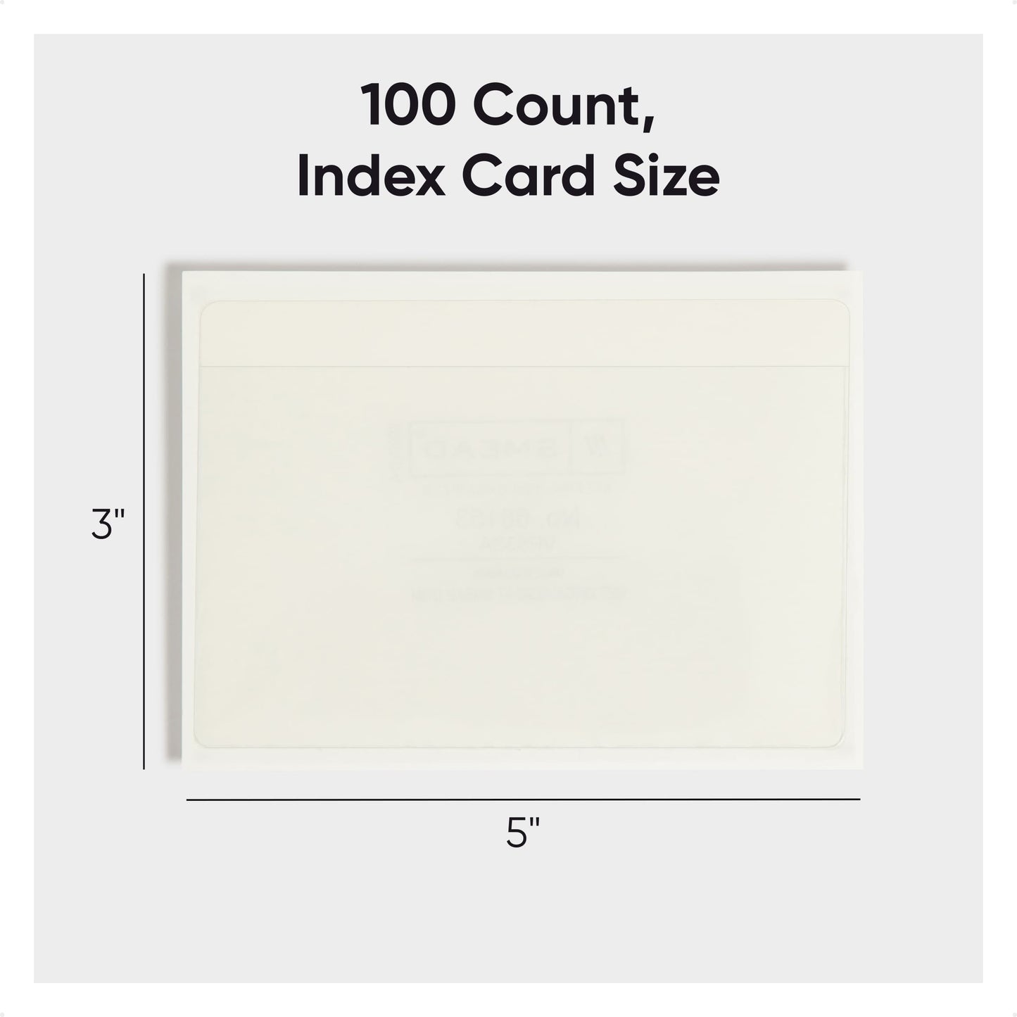 Self-Adhesive Poly Pockets, Clear Color, 5" X 3" Size, Set of 100, 086486681537