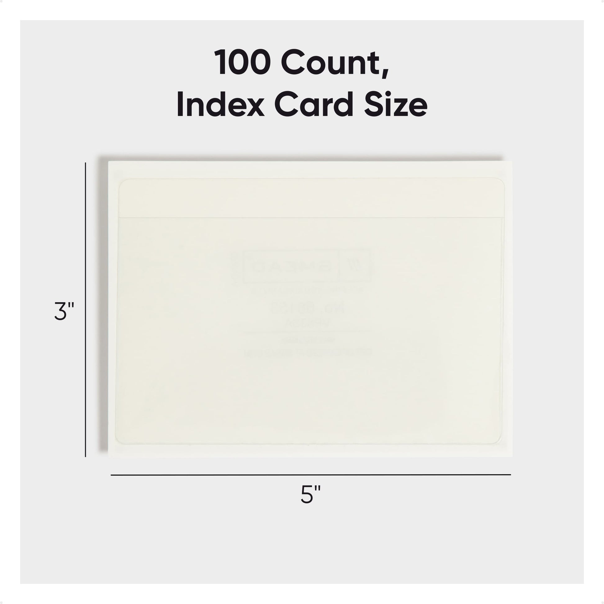 Self-Adhesive Poly Pockets, Clear Color, 5" X 3" Size, Set of 100, 086486681537