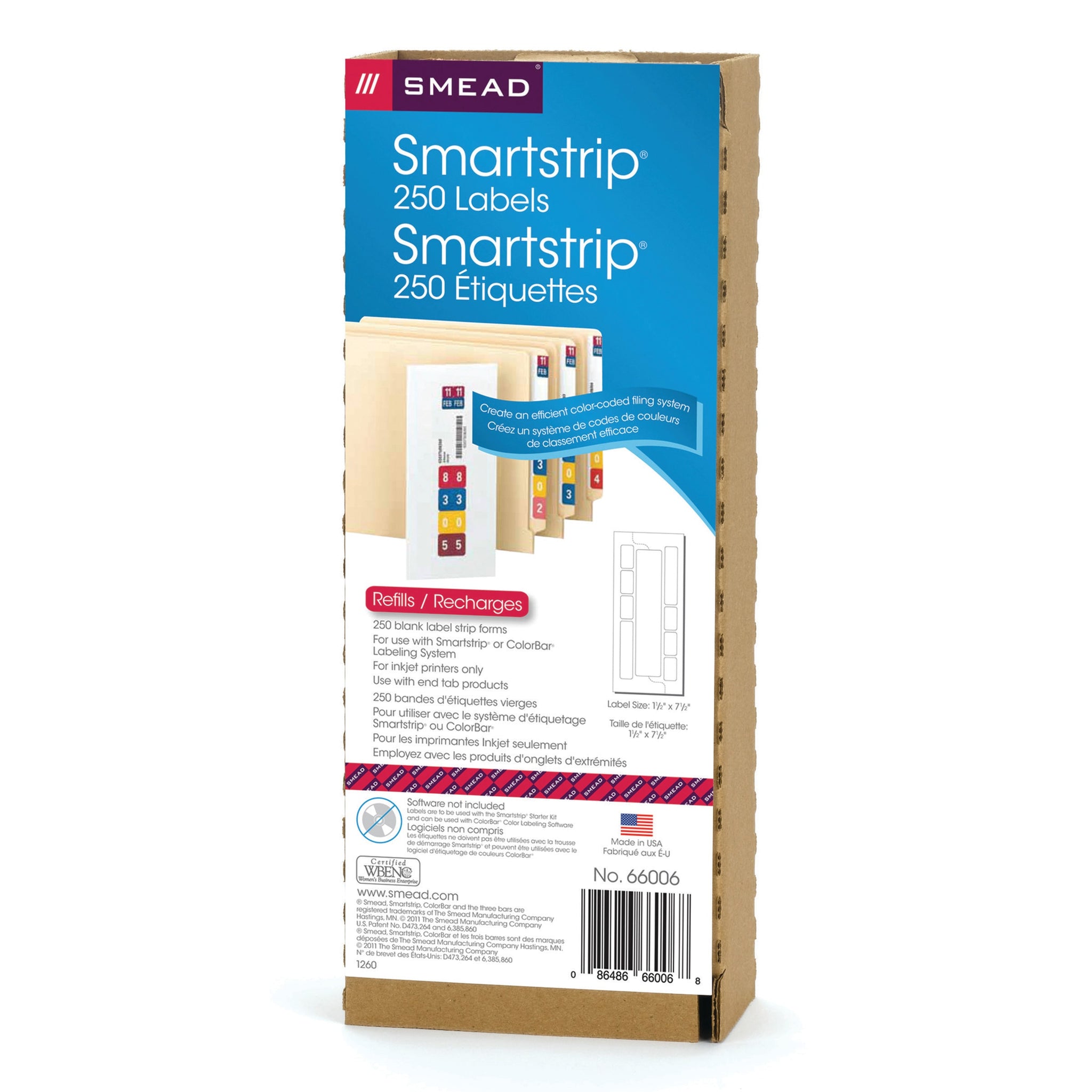 Smead ColorBar® Inkjet Labels