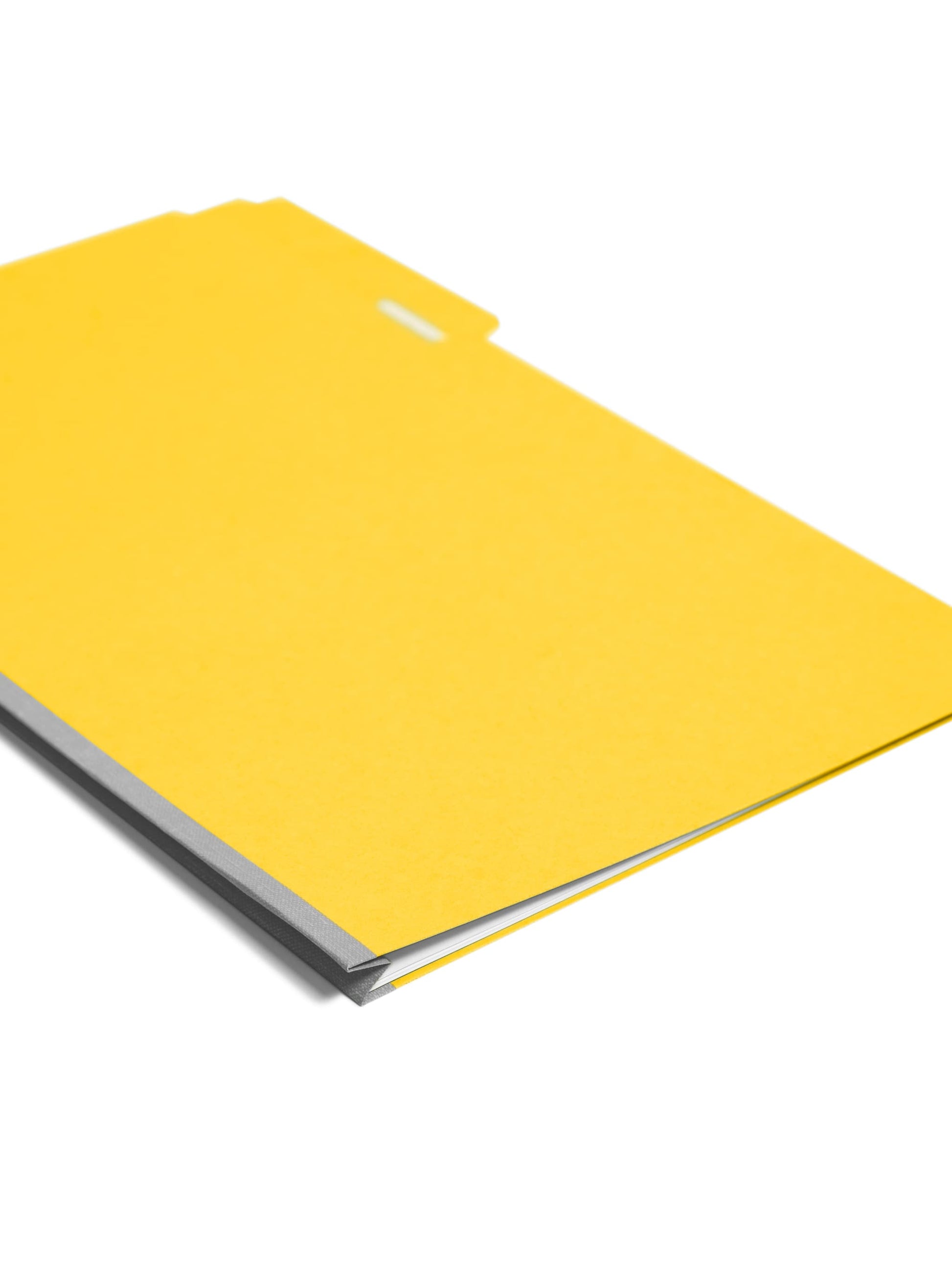 Pressboard File Folder, 1 inch Expansion, 1/3-Cut Tab, Yellow Color, Legal Size, Set of 25, 086486225625
