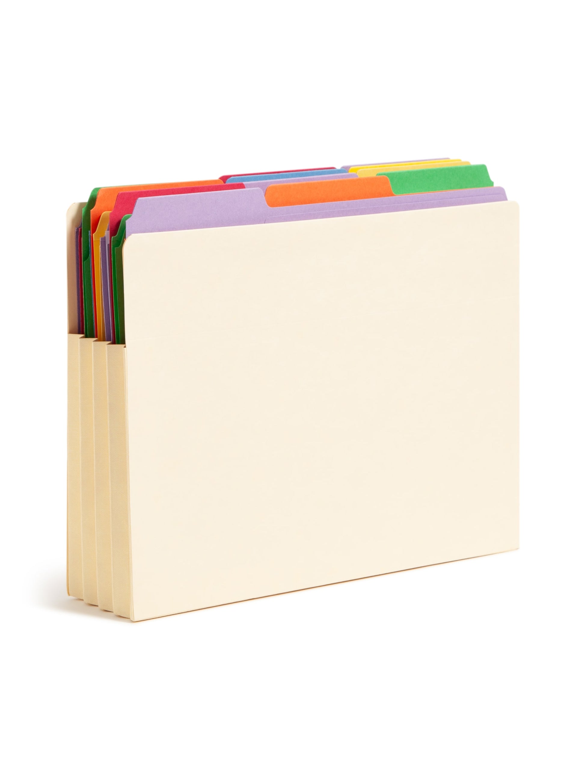 TUFF® Extra-Wide Reinforced End Tab File Pockets, Straight-Cut Tab, 3-1/2 inch Expansion, Manila Color, Letter Size, Set of 10, 30086486751507