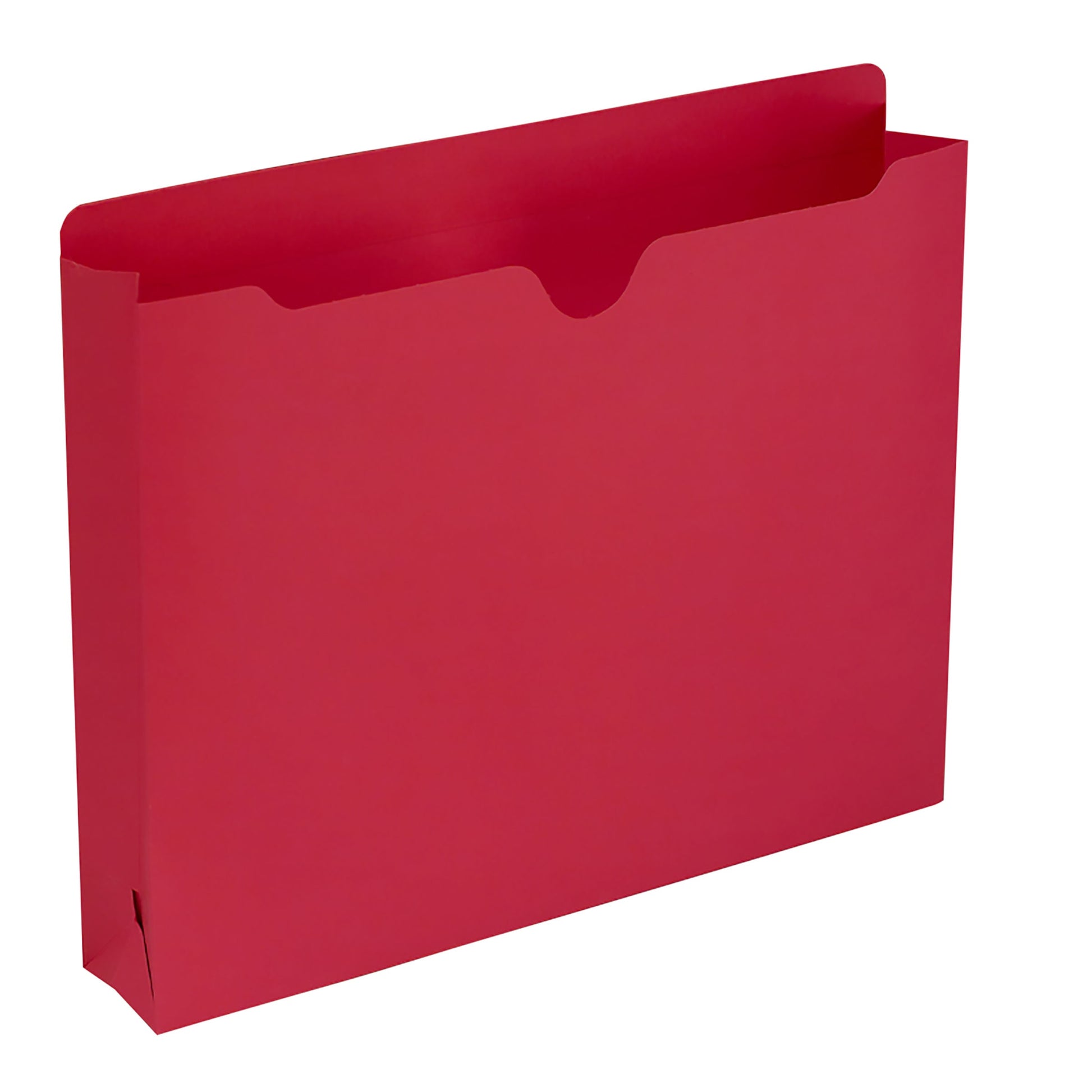 Colored File Jackets, Reinforced Straight-Cut Tab, 2 inch Expansion, Red Color, Letter Size, Set of 50, 30086486755697